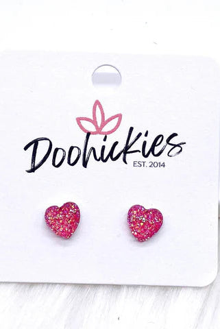 Shop Sparkle Heart Earrings-Earrings at Ruby Joy Boutique, a Women's Clothing Store in Pickerington, Ohio
