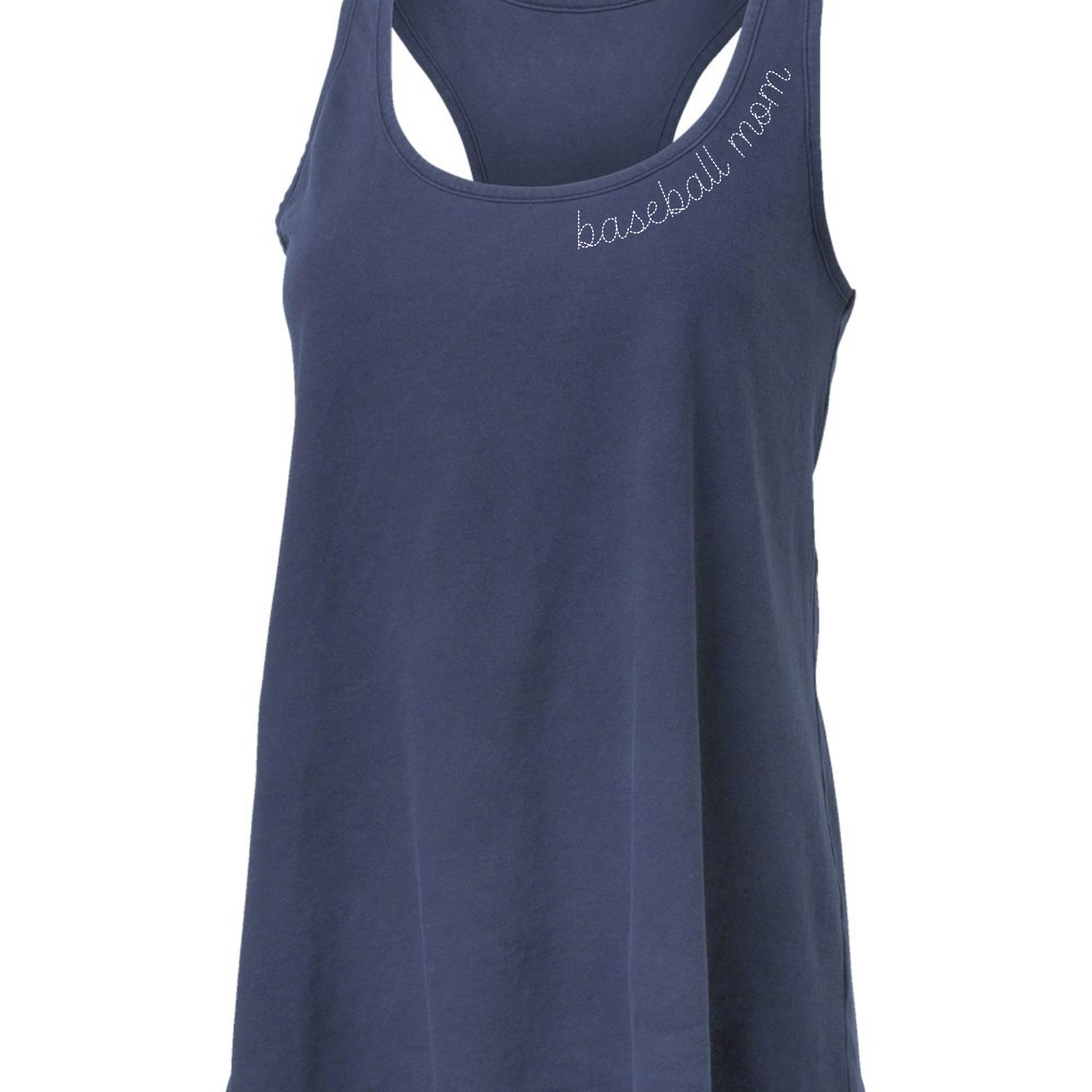 Shop Sports Mom Faux Embroidery Tank - Custom-Small at Ruby Joy Boutique, a Women's Clothing Store in Pickerington, Ohio