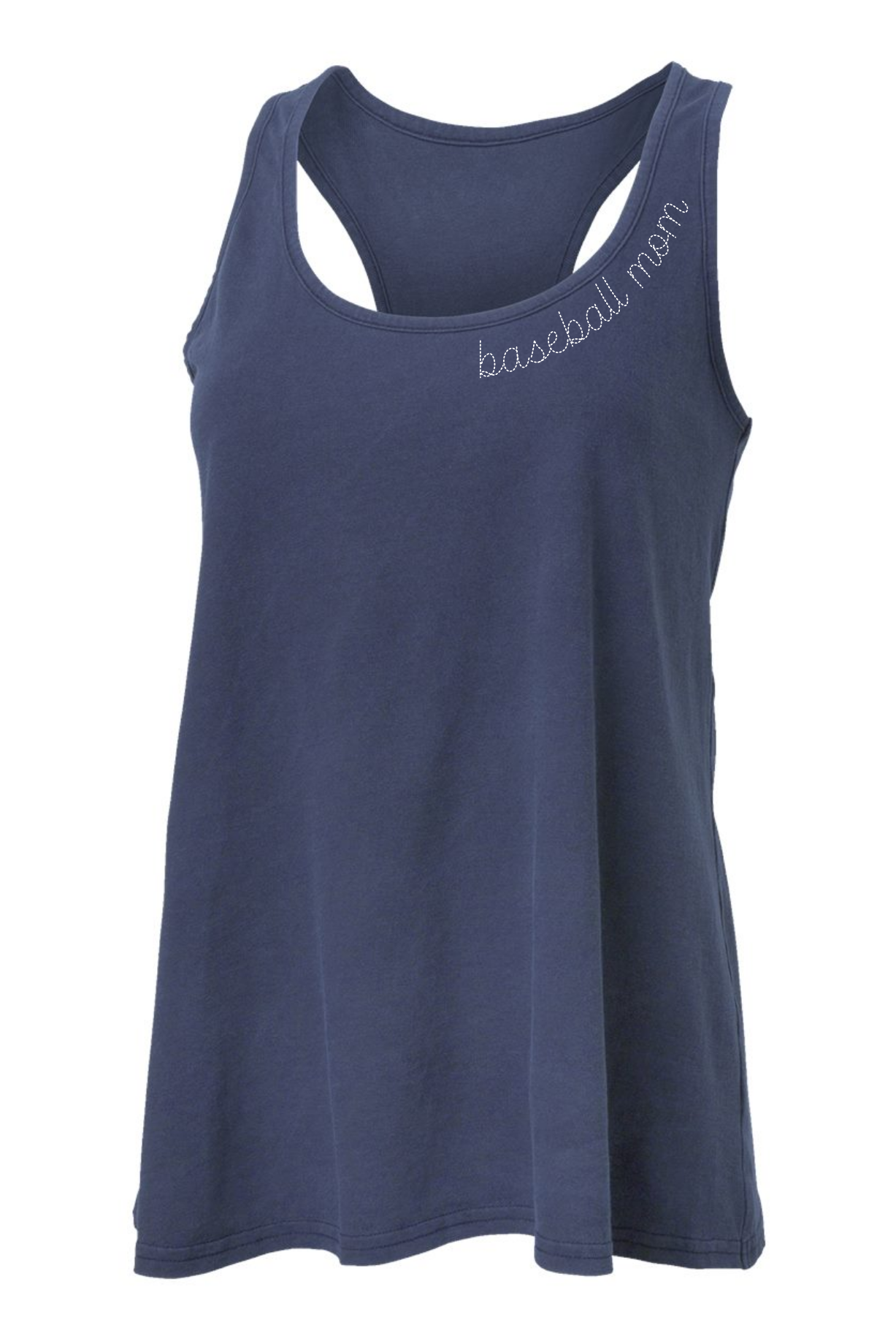 Shop Sports Mom Faux Embroidery Tank - Custom-Small at Ruby Joy Boutique, a Women's Clothing Store in Pickerington, Ohio