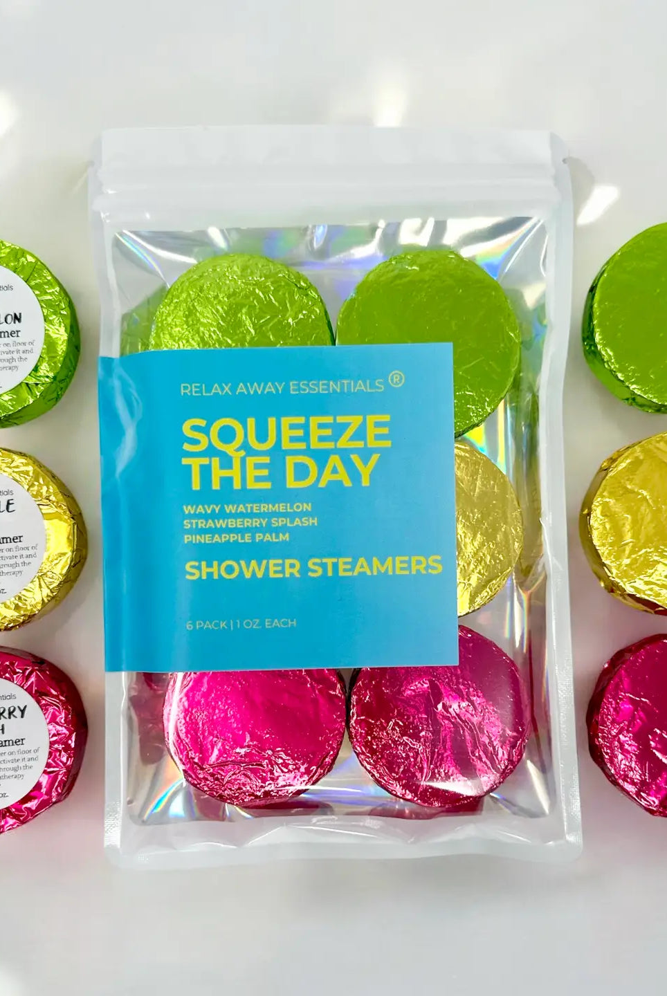 Shop Squeeze The Day Shower Steamers 6 Pack - Made in USA- at Ruby Joy Boutique, a Women's Clothing Store in Pickerington, Ohio