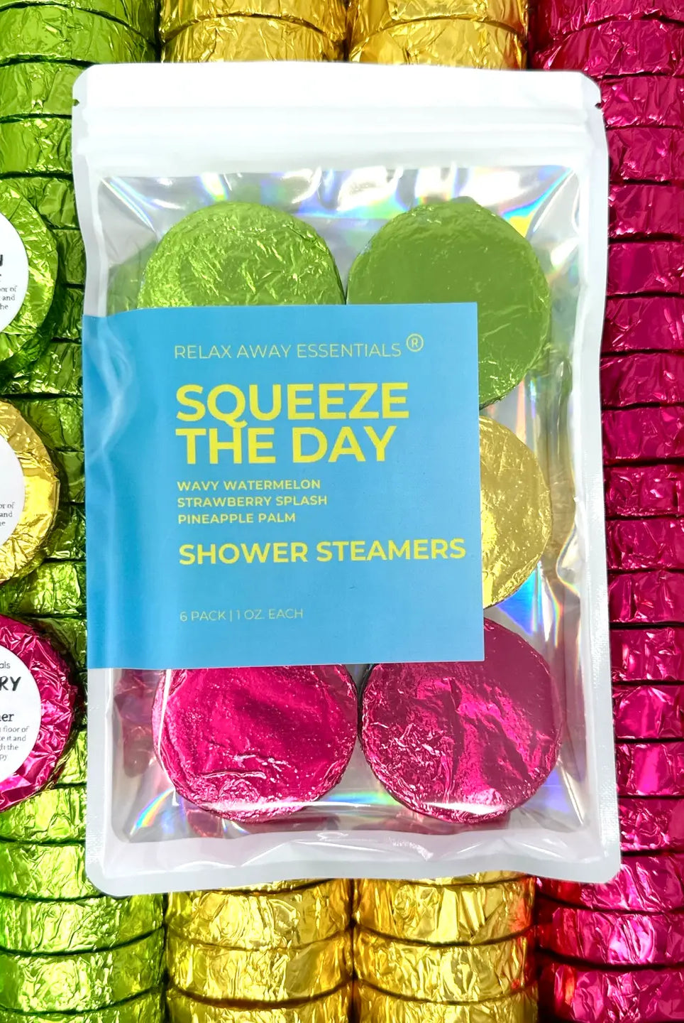 Shop Squeeze The Day Shower Steamers 6 Pack - Made in USA- at Ruby Joy Boutique, a Women's Clothing Store in Pickerington, Ohio