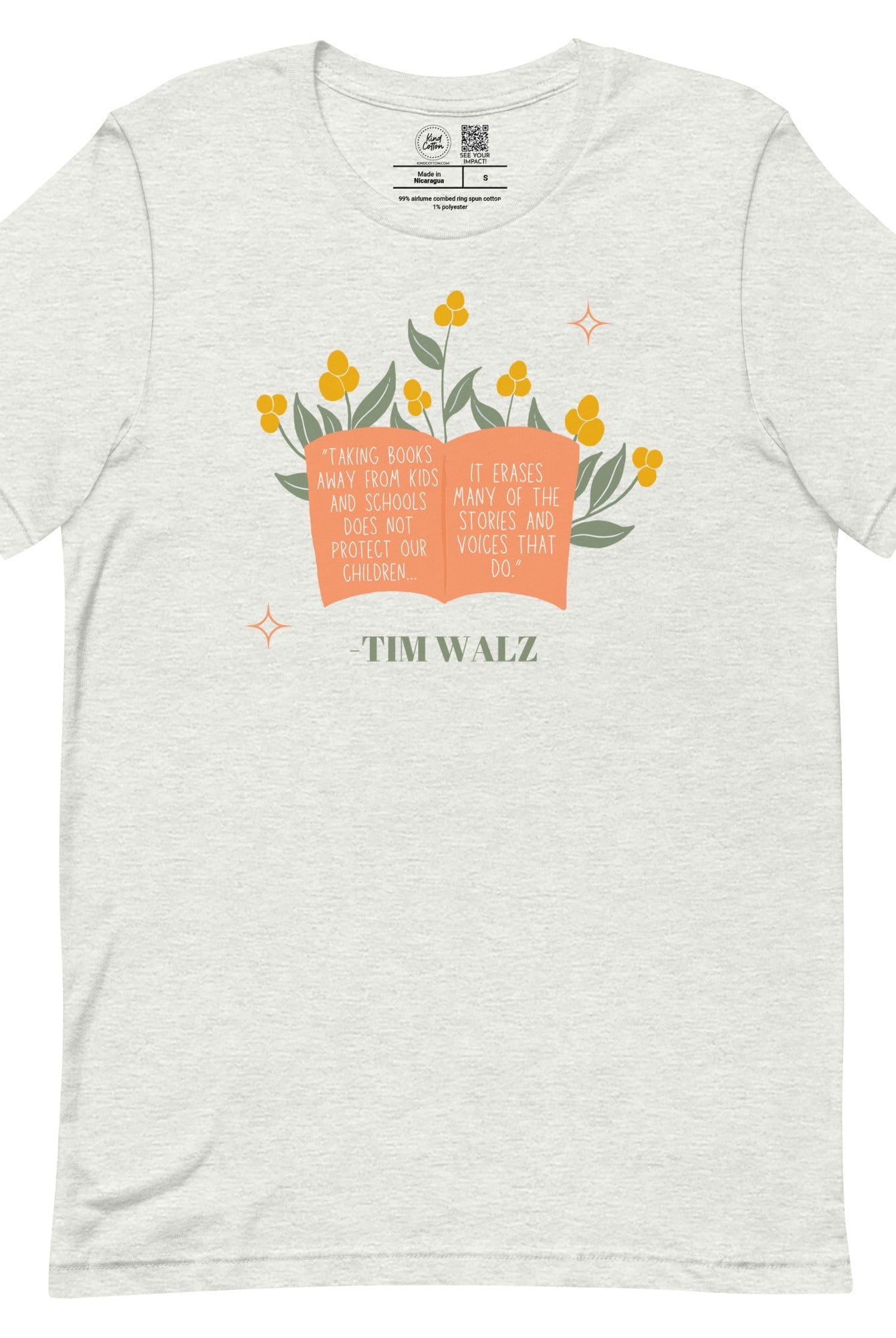 Shop Stories Protect Classic Tee | Kind Cotton-Silver at Ruby Joy Boutique, a Women's Clothing Store in Pickerington, Ohio