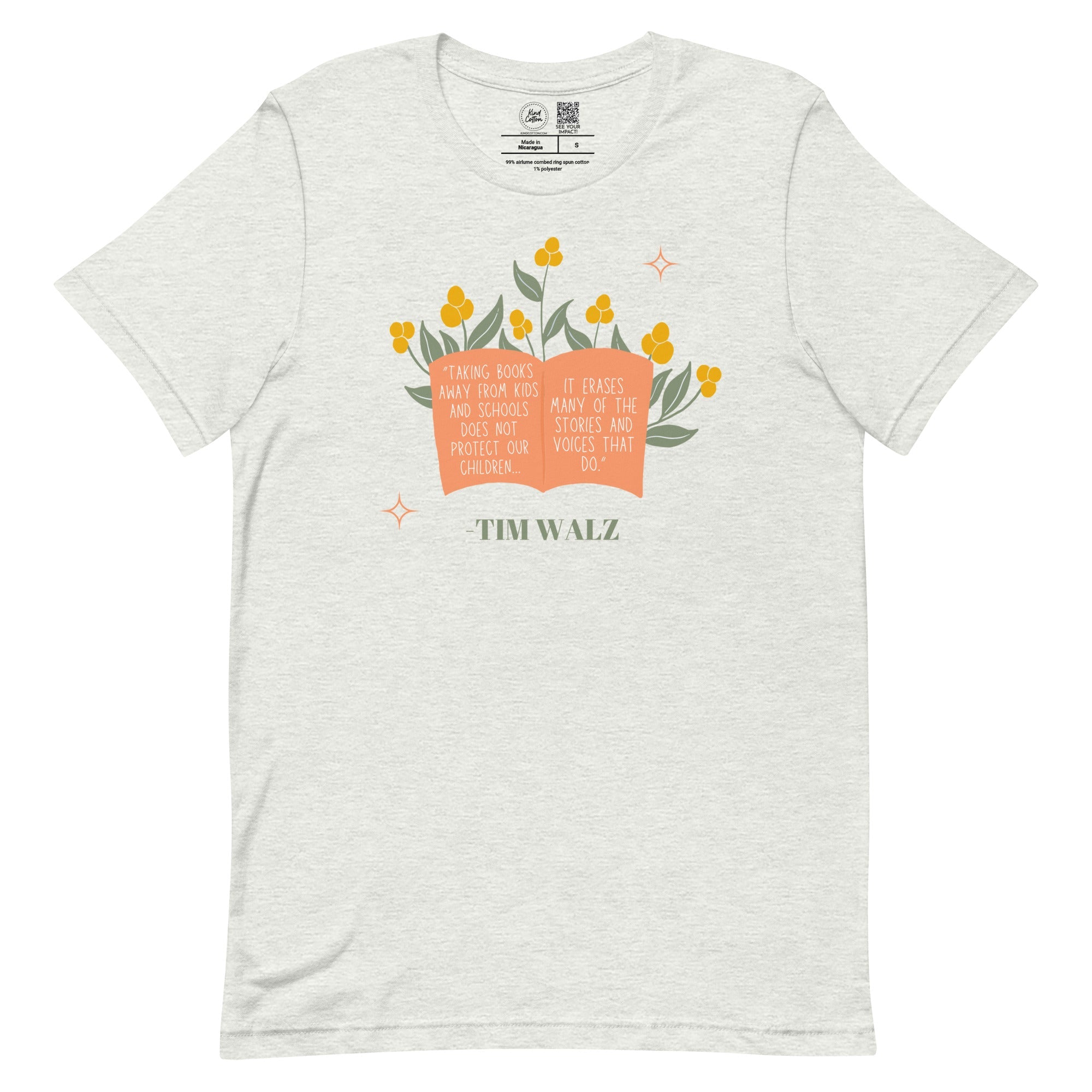 Shop Stories Protect Classic Tee | Kind Cotton-Silver at Ruby Joy Boutique, a Women's Clothing Store in Pickerington, Ohio