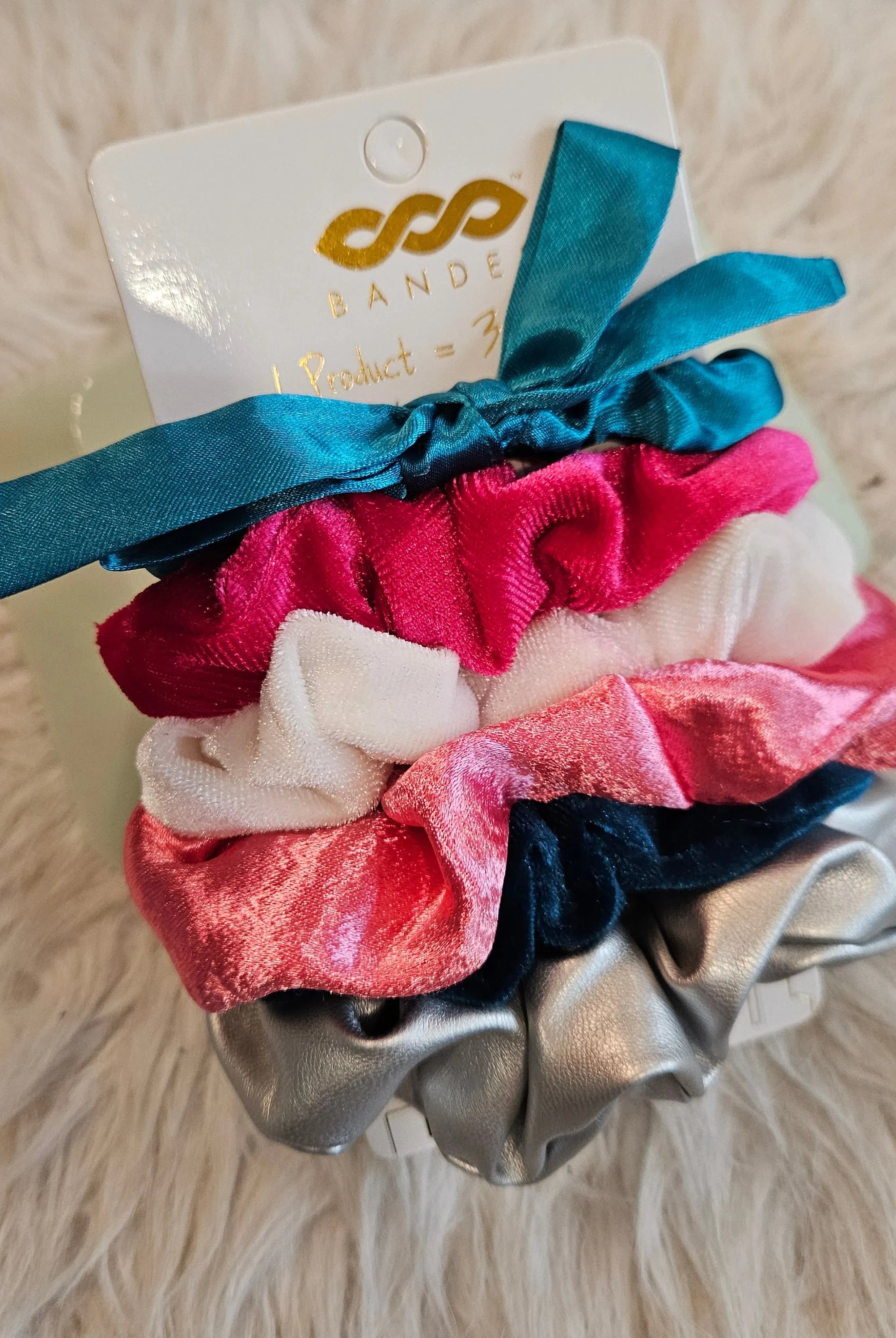Shop Sugarplum - 6 Pack Scrunchies- at Ruby Joy Boutique, a Women's Clothing Store in Pickerington, Ohio