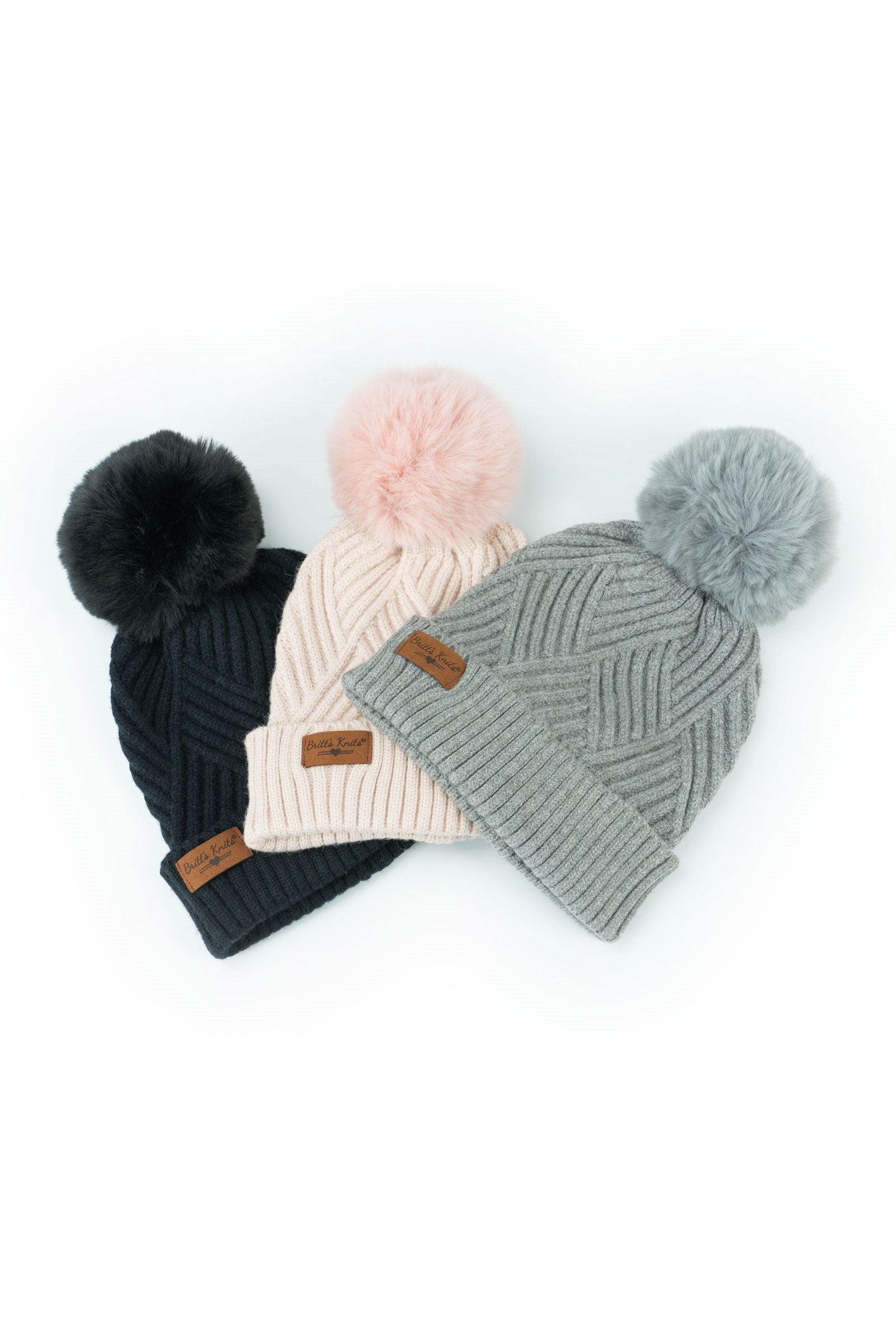 Shop Super Poof Pom Hat-Winter Hat at Ruby Joy Boutique, a Women's Clothing Store in Pickerington, Ohio