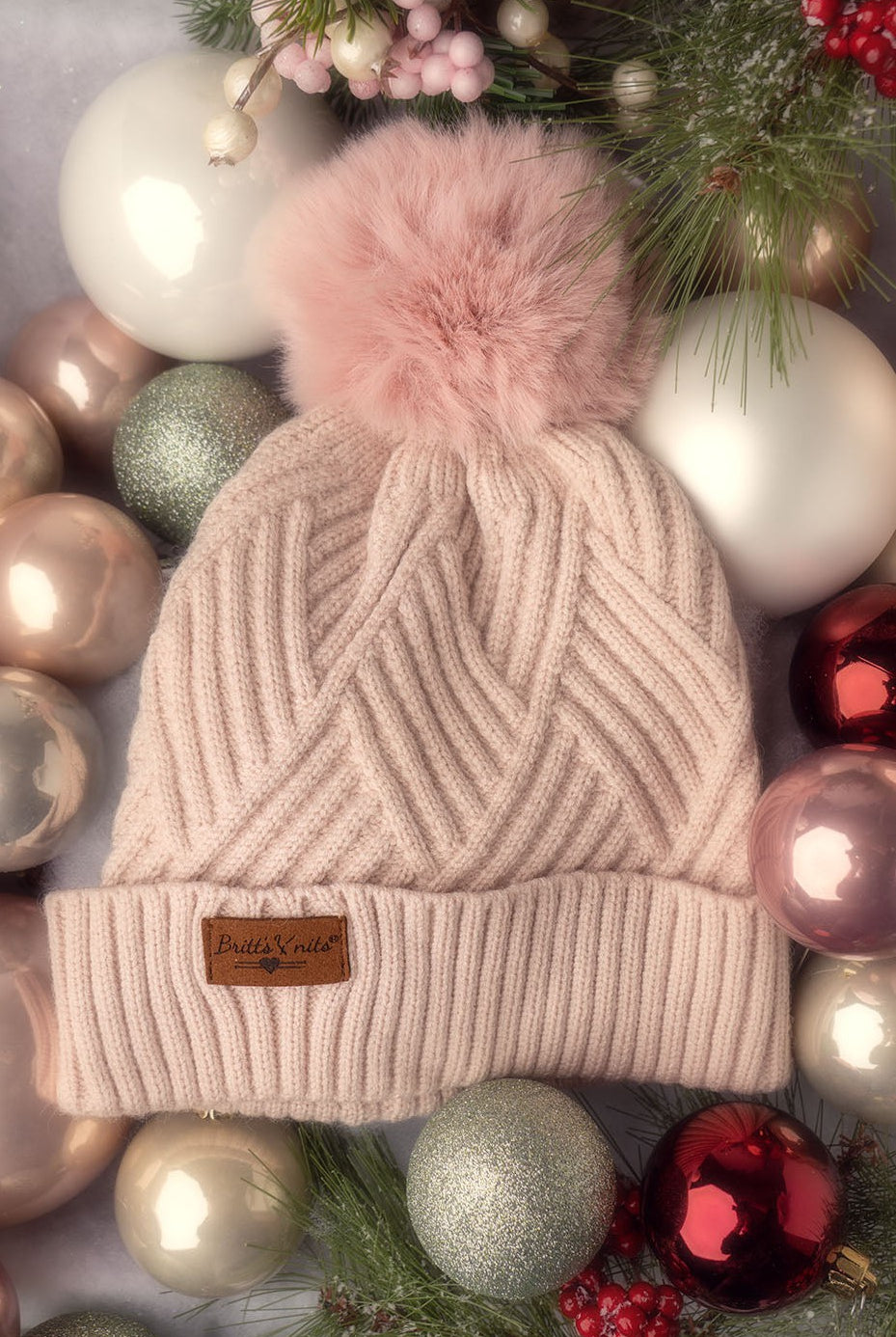 Shop Super Poof Pom Hat-Winter Hat at Ruby Joy Boutique, a Women's Clothing Store in Pickerington, Ohio