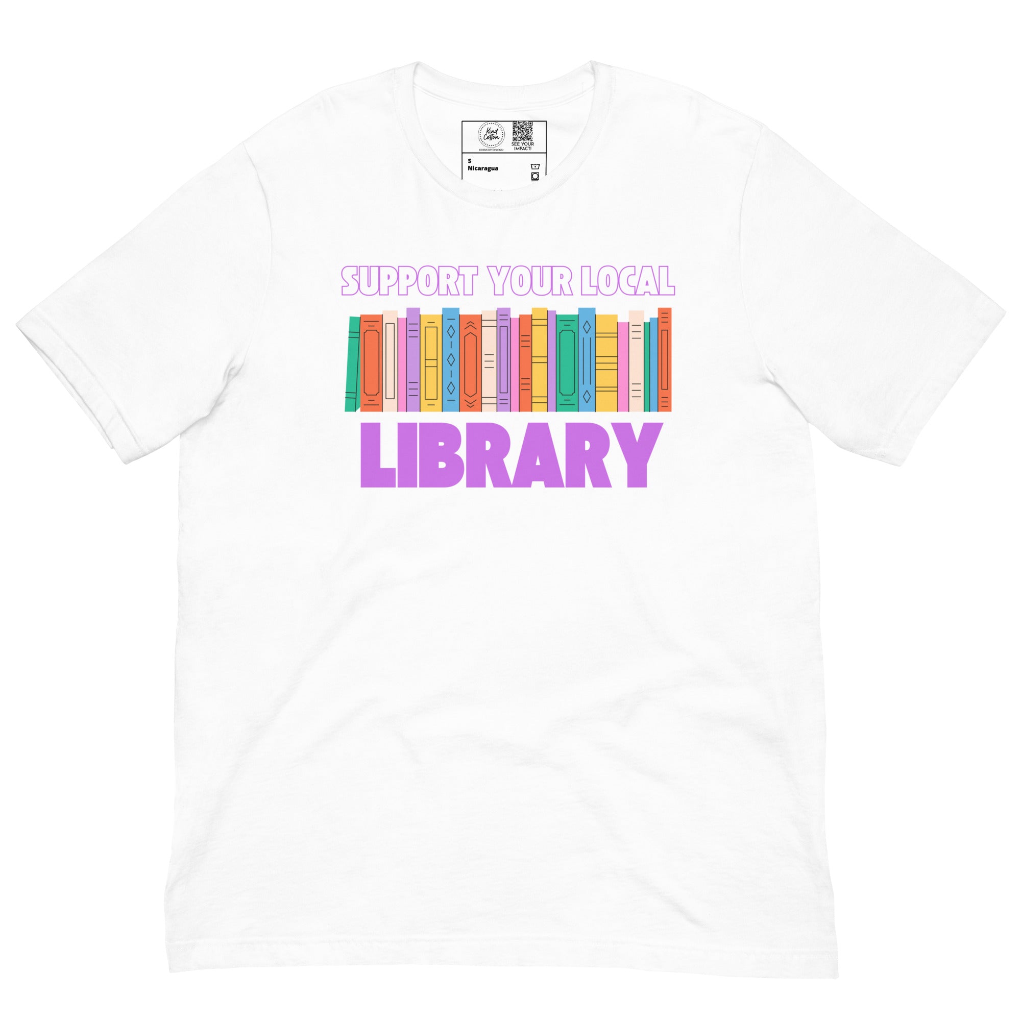 Shop Support Your Local Library Classic Tee-White at Ruby Joy Boutique, a Women's Clothing Store in Pickerington, Ohio