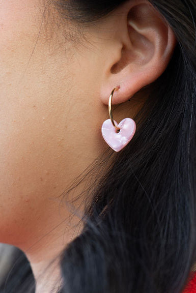 Shop Sweetheart Hoops - Pink- at Ruby Joy Boutique, a Women's Clothing Store in Pickerington, Ohio