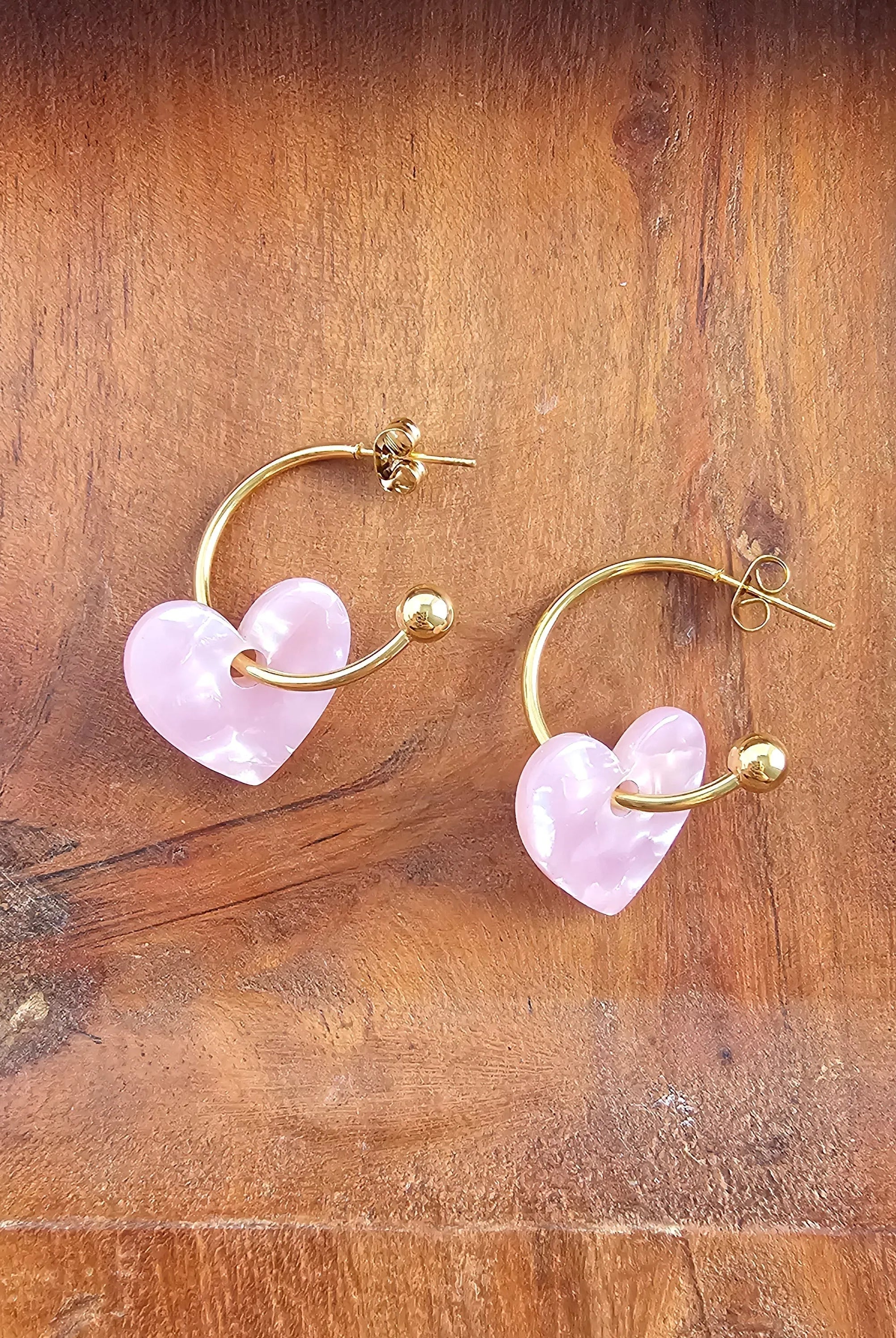 Shop Sweetheart Hoops - Pink- at Ruby Joy Boutique, a Women's Clothing Store in Pickerington, Ohio