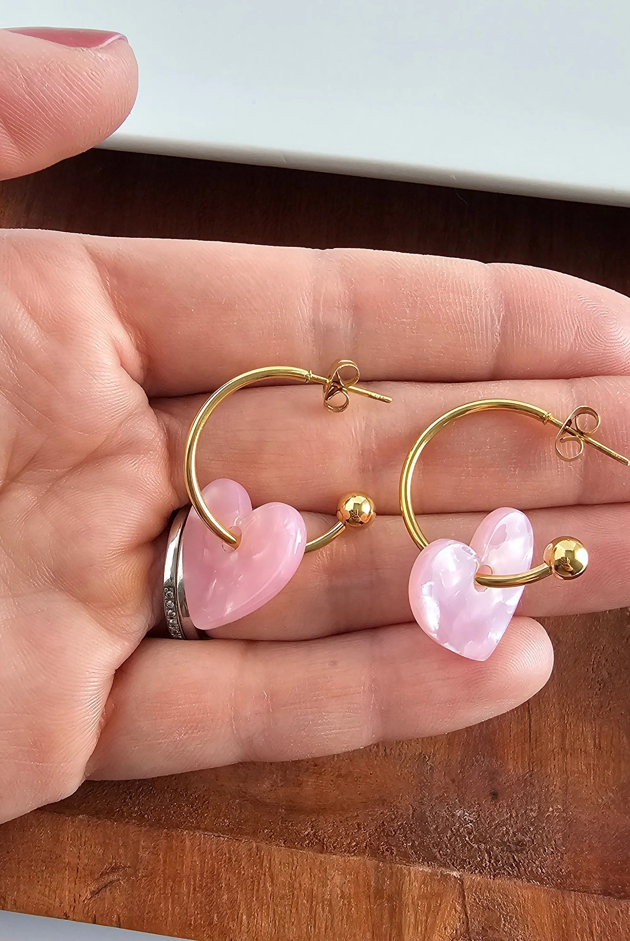 Shop Sweetheart Hoops - Pink- at Ruby Joy Boutique, a Women's Clothing Store in Pickerington, Ohio