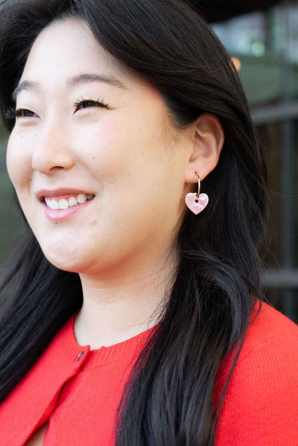 Shop Sweetheart Hoops - Pink- at Ruby Joy Boutique, a Women's Clothing Store in Pickerington, Ohio