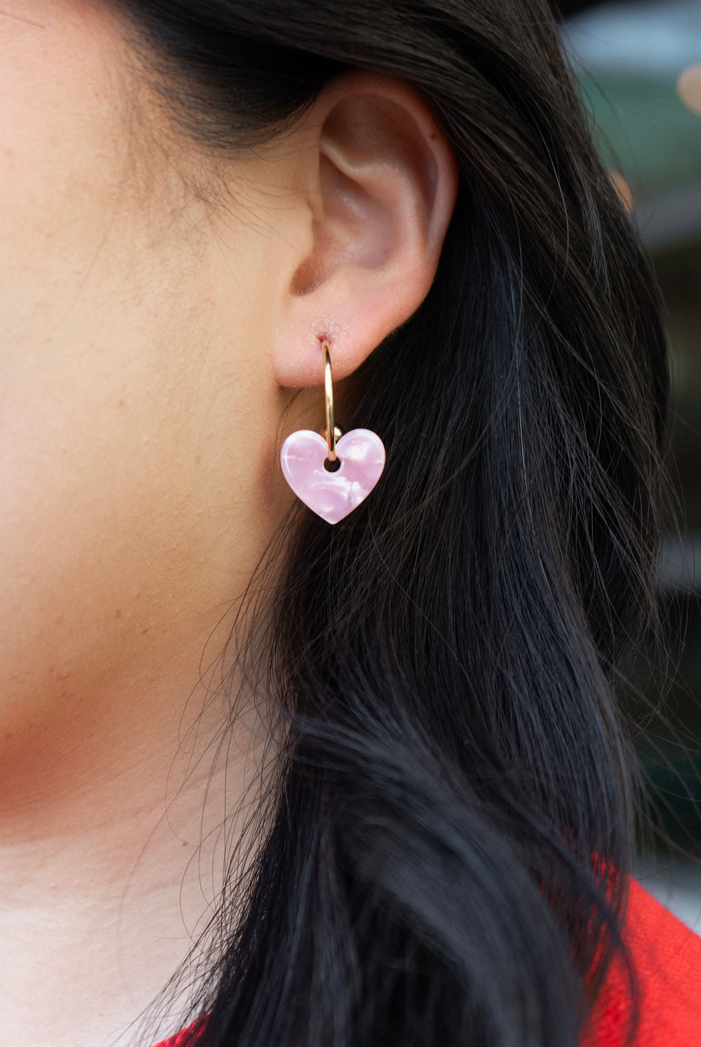 Shop Sweetheart Hoops - Pink- at Ruby Joy Boutique, a Women's Clothing Store in Pickerington, Ohio