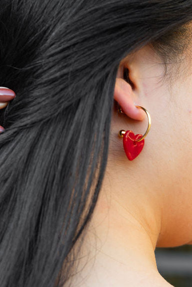 Shop Sweetheart Hoops - Red- at Ruby Joy Boutique, a Women's Clothing Store in Pickerington, Ohio