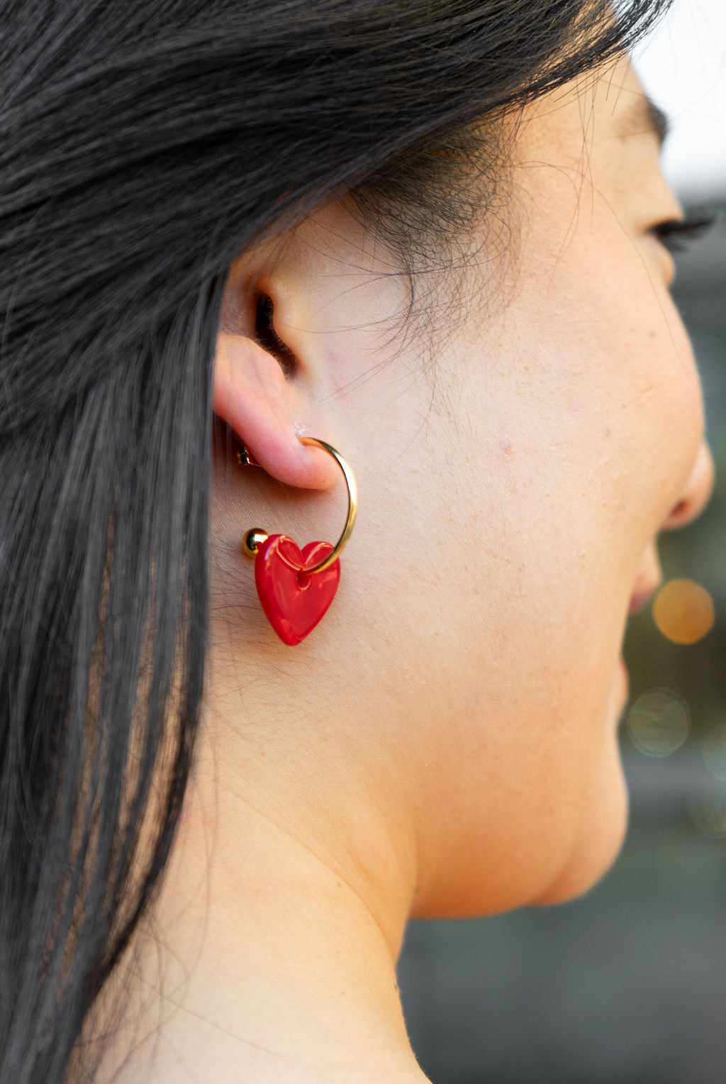 Shop Sweetheart Hoops - Red- at Ruby Joy Boutique, a Women's Clothing Store in Pickerington, Ohio