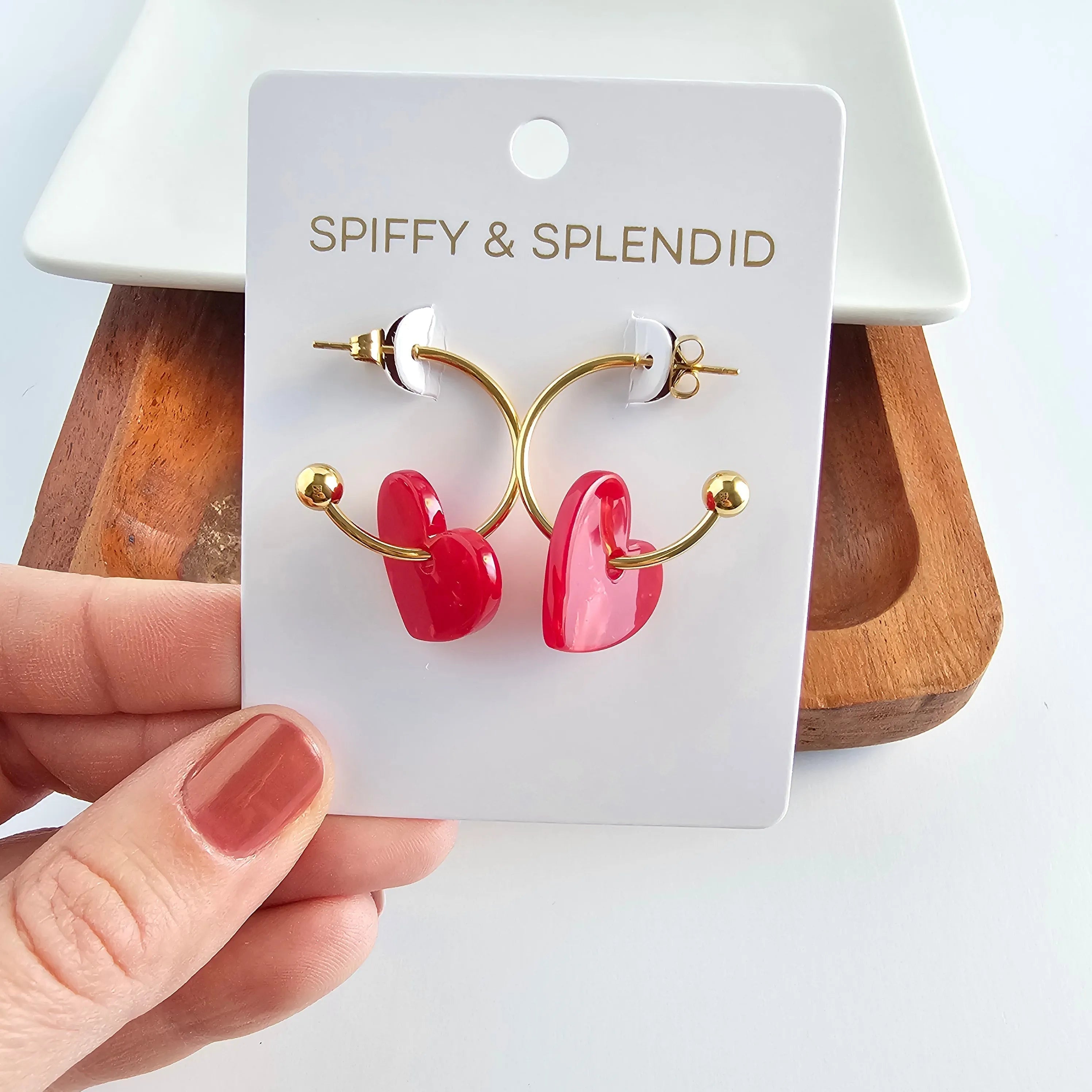 Shop Sweetheart Hoops - Red- at Ruby Joy Boutique, a Women's Clothing Store in Pickerington, Ohio