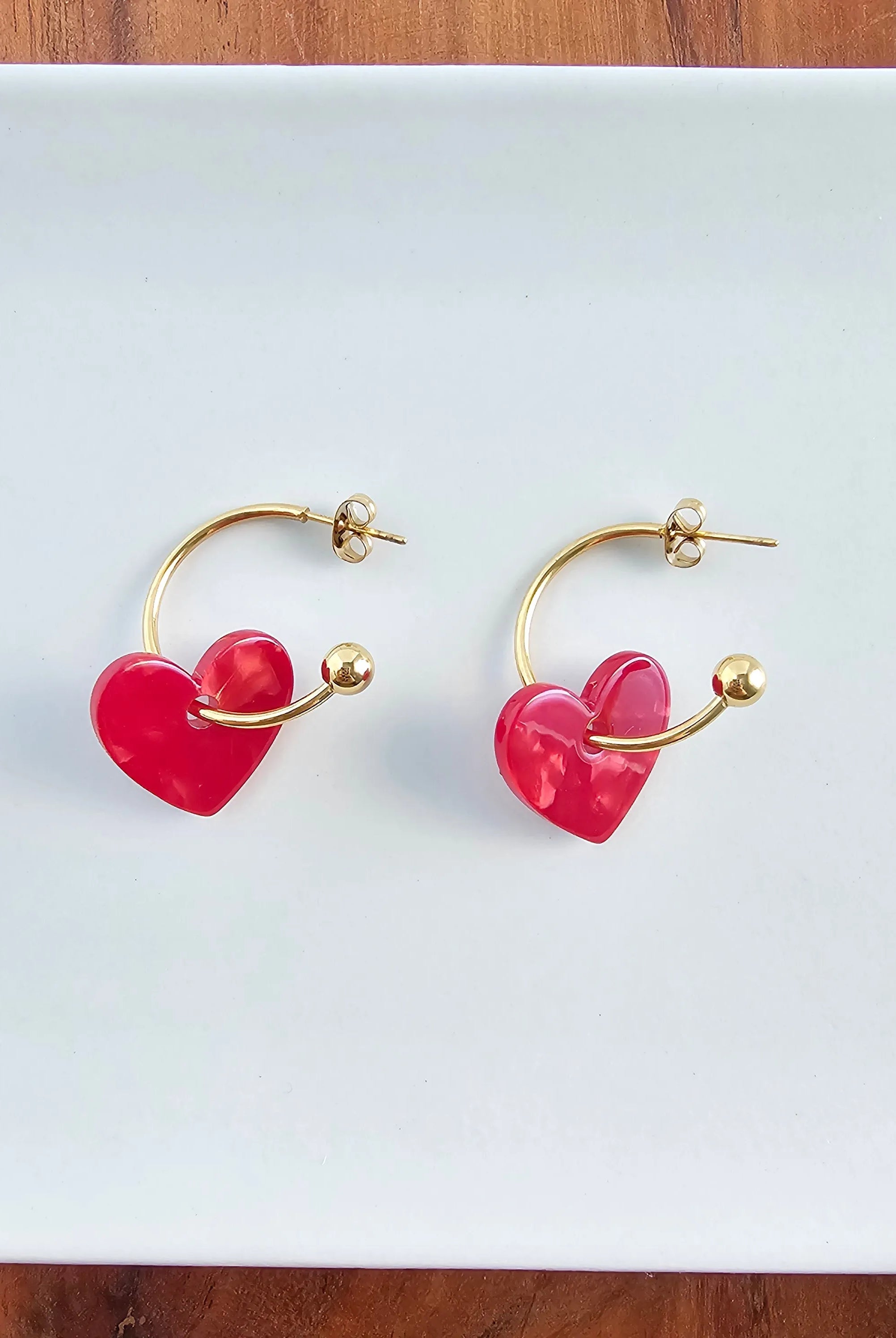 Shop Sweetheart Hoops - Red- at Ruby Joy Boutique, a Women's Clothing Store in Pickerington, Ohio