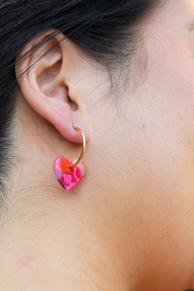 Shop Sweetheart Hoops - Tickled Pink- at Ruby Joy Boutique, a Women's Clothing Store in Pickerington, Ohio