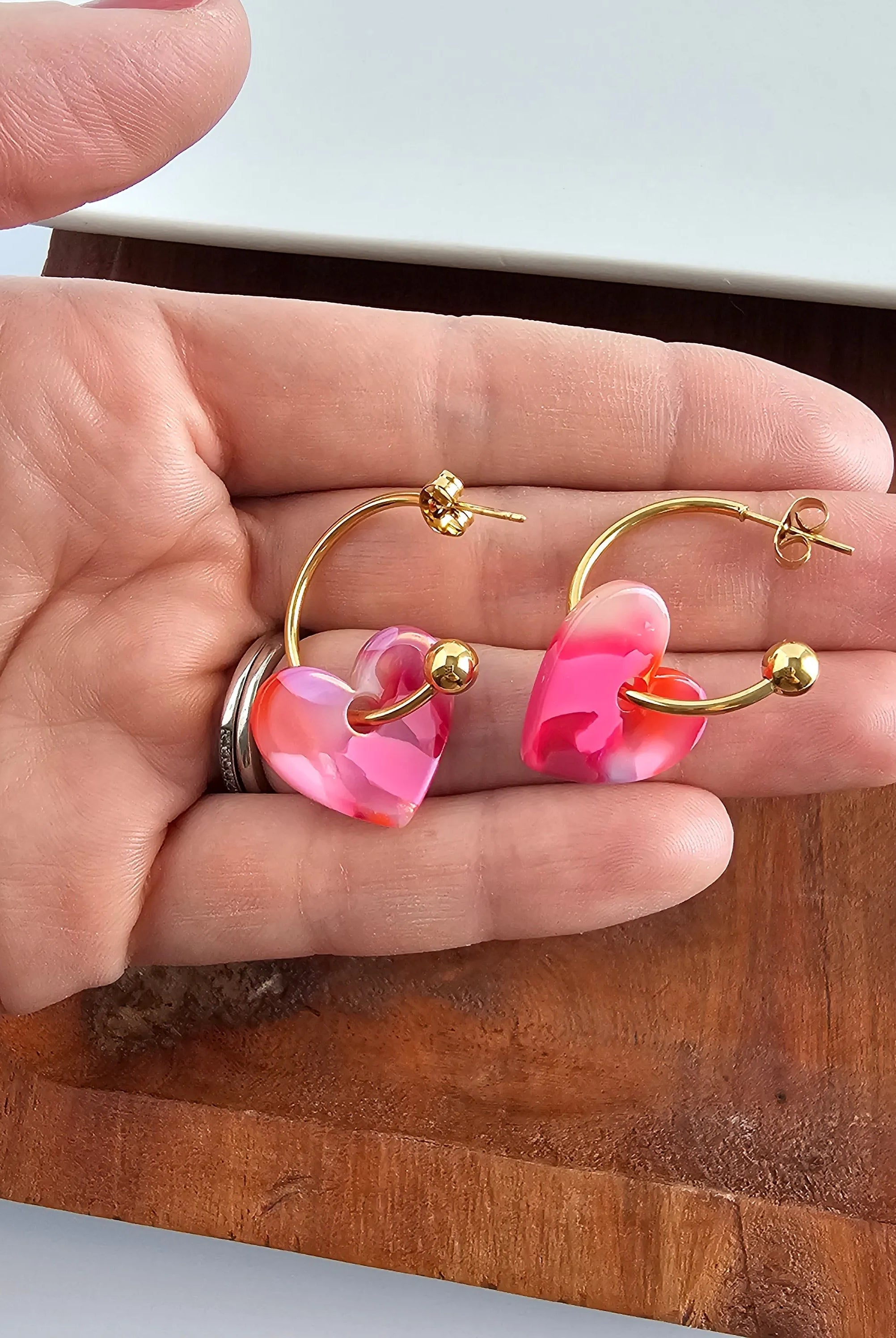 Shop Sweetheart Hoops - Tickled Pink- at Ruby Joy Boutique, a Women's Clothing Store in Pickerington, Ohio