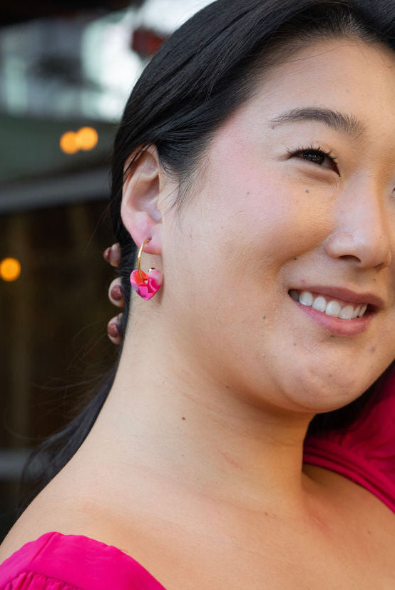 Shop Sweetheart Hoops - Tickled Pink- at Ruby Joy Boutique, a Women's Clothing Store in Pickerington, Ohio