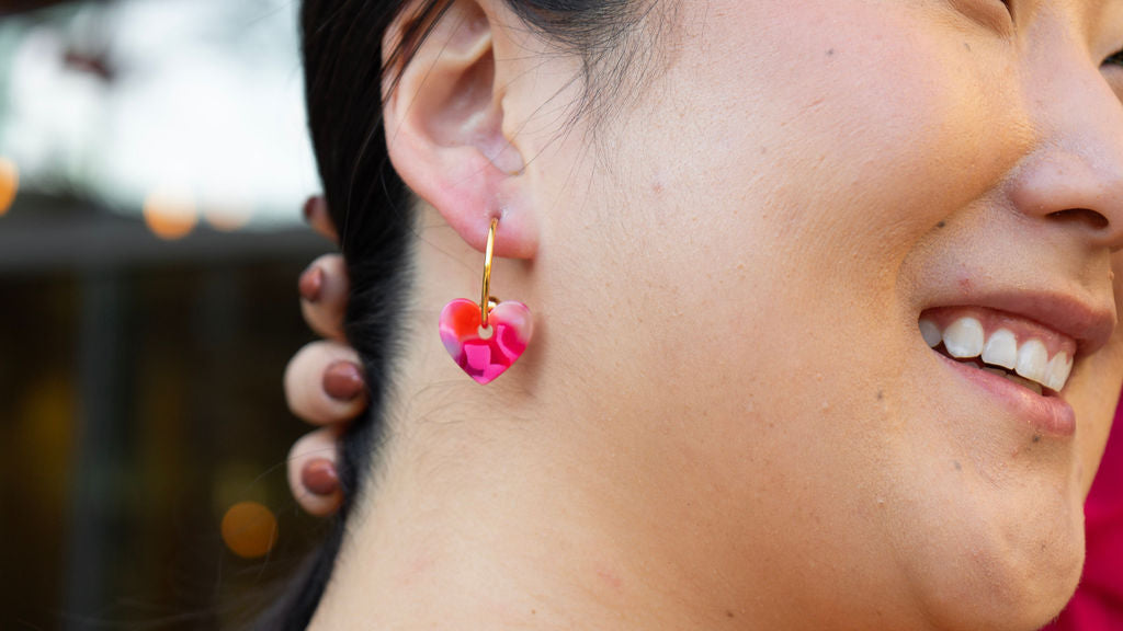 Shop Sweetheart Hoops - Tickled Pink- at Ruby Joy Boutique, a Women's Clothing Store in Pickerington, Ohio