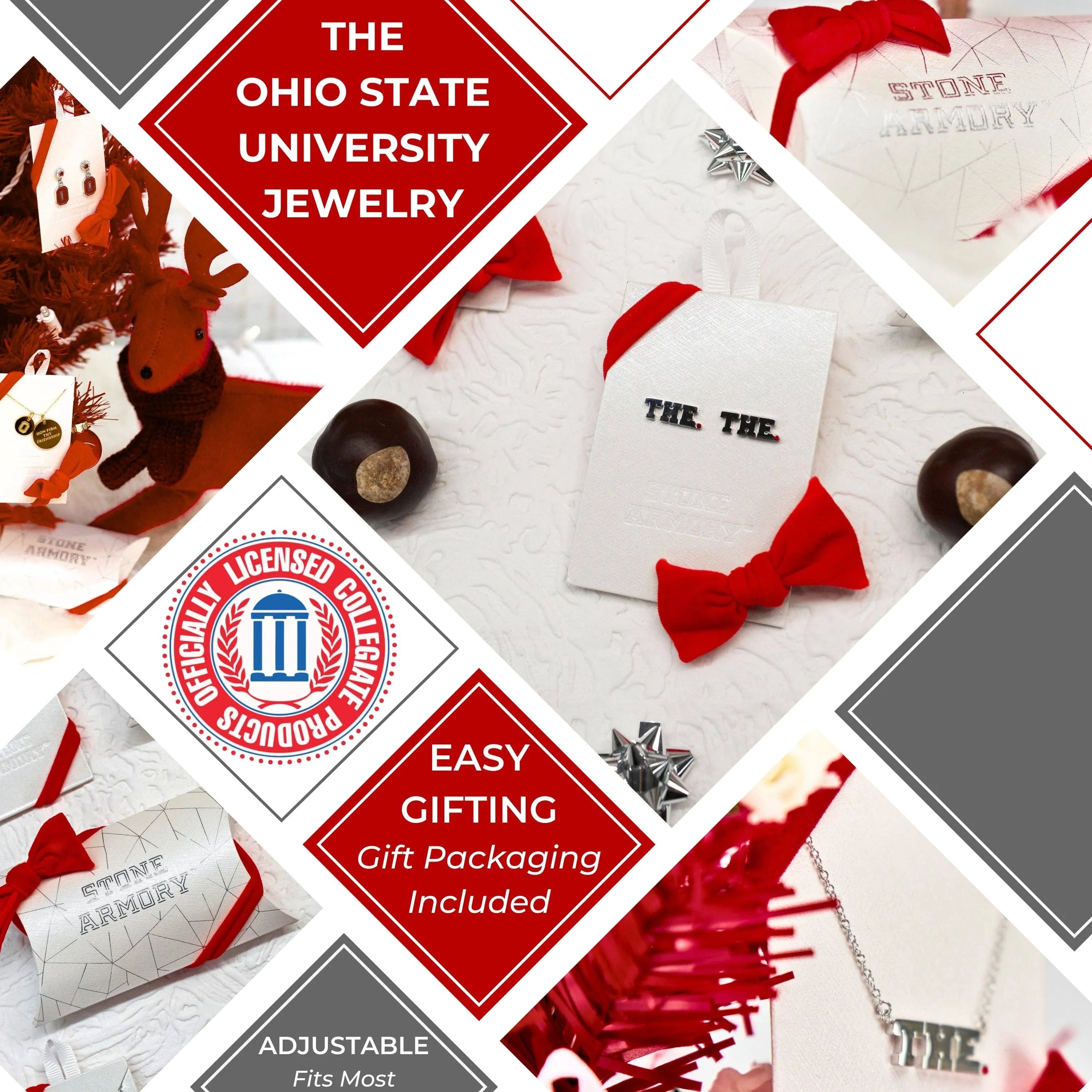 Shop THE. Ohio State University Stud Earrings- at Ruby Joy Boutique, a Women's Clothing Store in Pickerington, Ohio