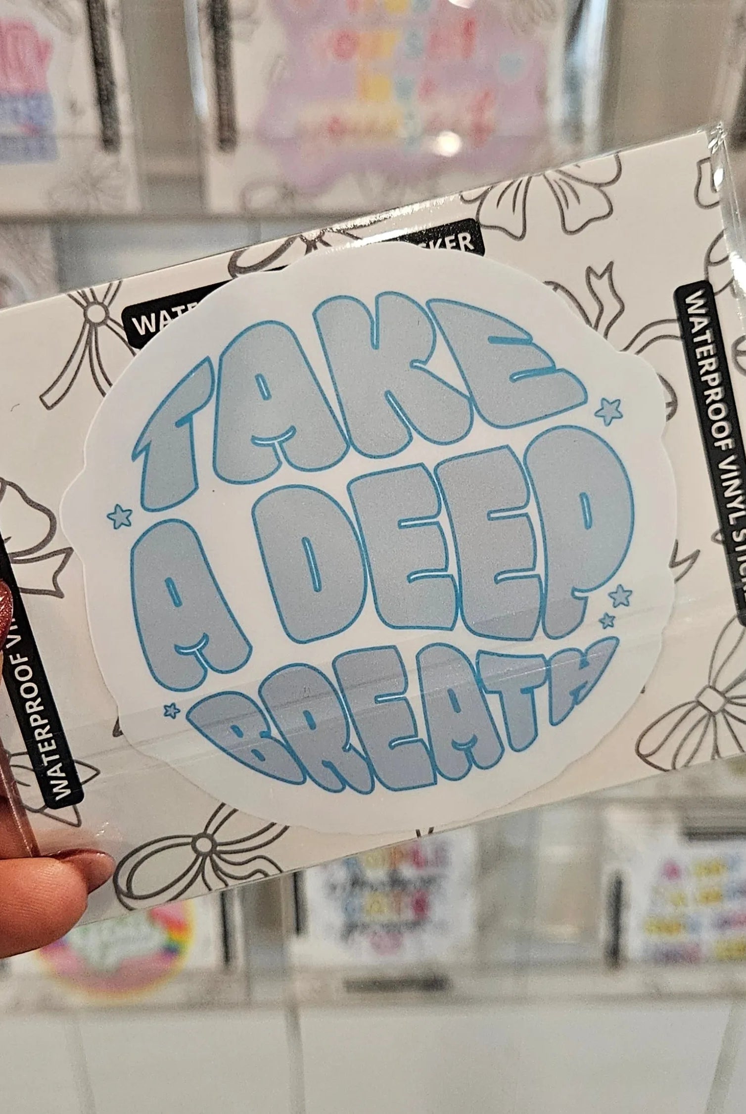 Shop Take a Deep Breath | Waterproof Vinyl Sticker- at Ruby Joy Boutique, a Women's Clothing Store in Pickerington, Ohio