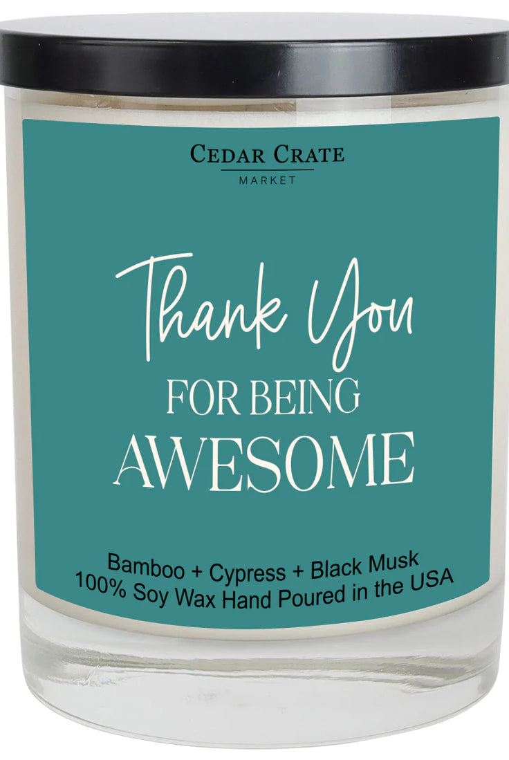 Shop Thank You For Being Awesome | Bamboo, Cypress, Black Musk- at Ruby Joy Boutique, a Women's Clothing Store in Pickerington, Ohio