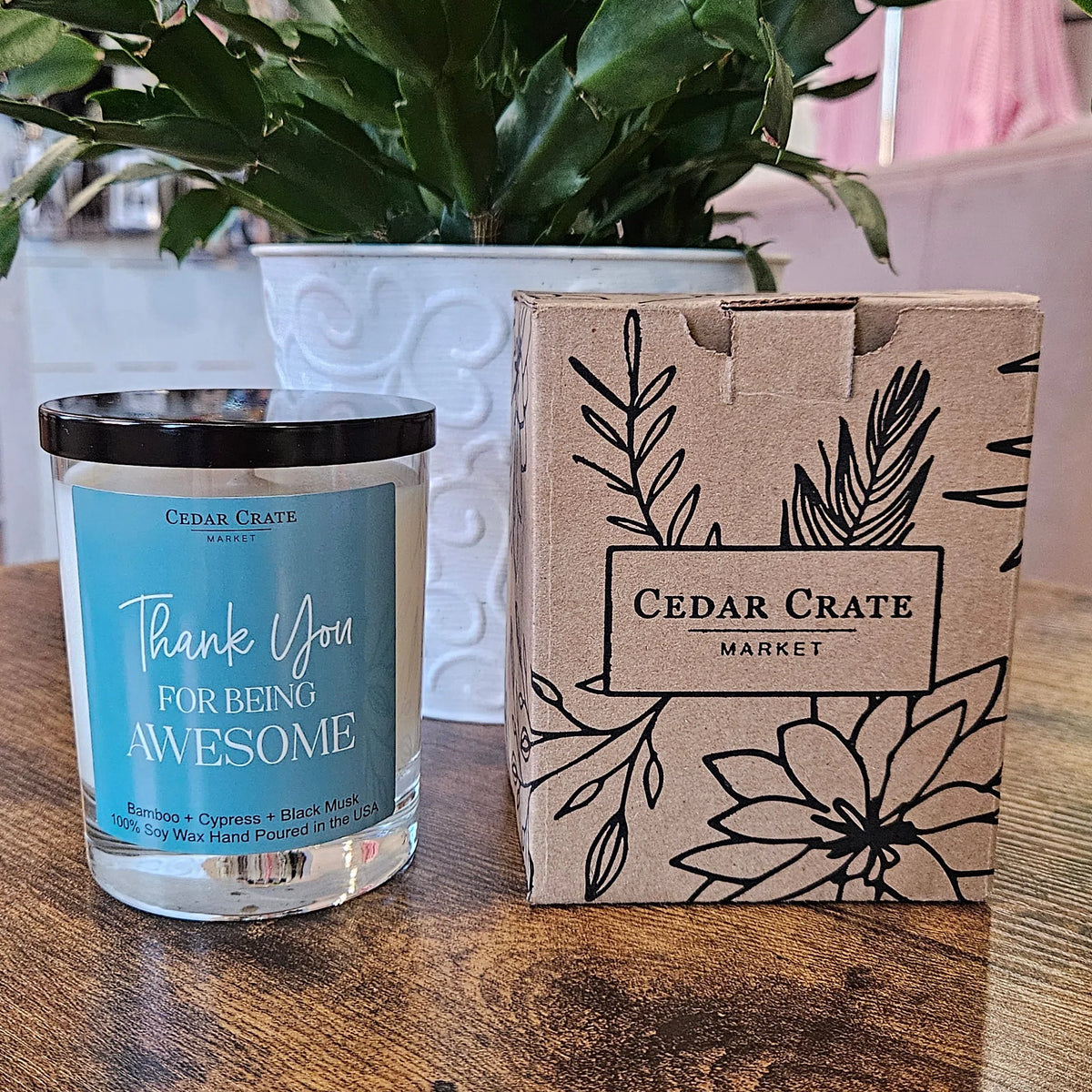 Shop Thank You For Being Awesome | Bamboo, Cypress, Black Musk- at Ruby Joy Boutique, a Women's Clothing Store in Pickerington, Ohio
