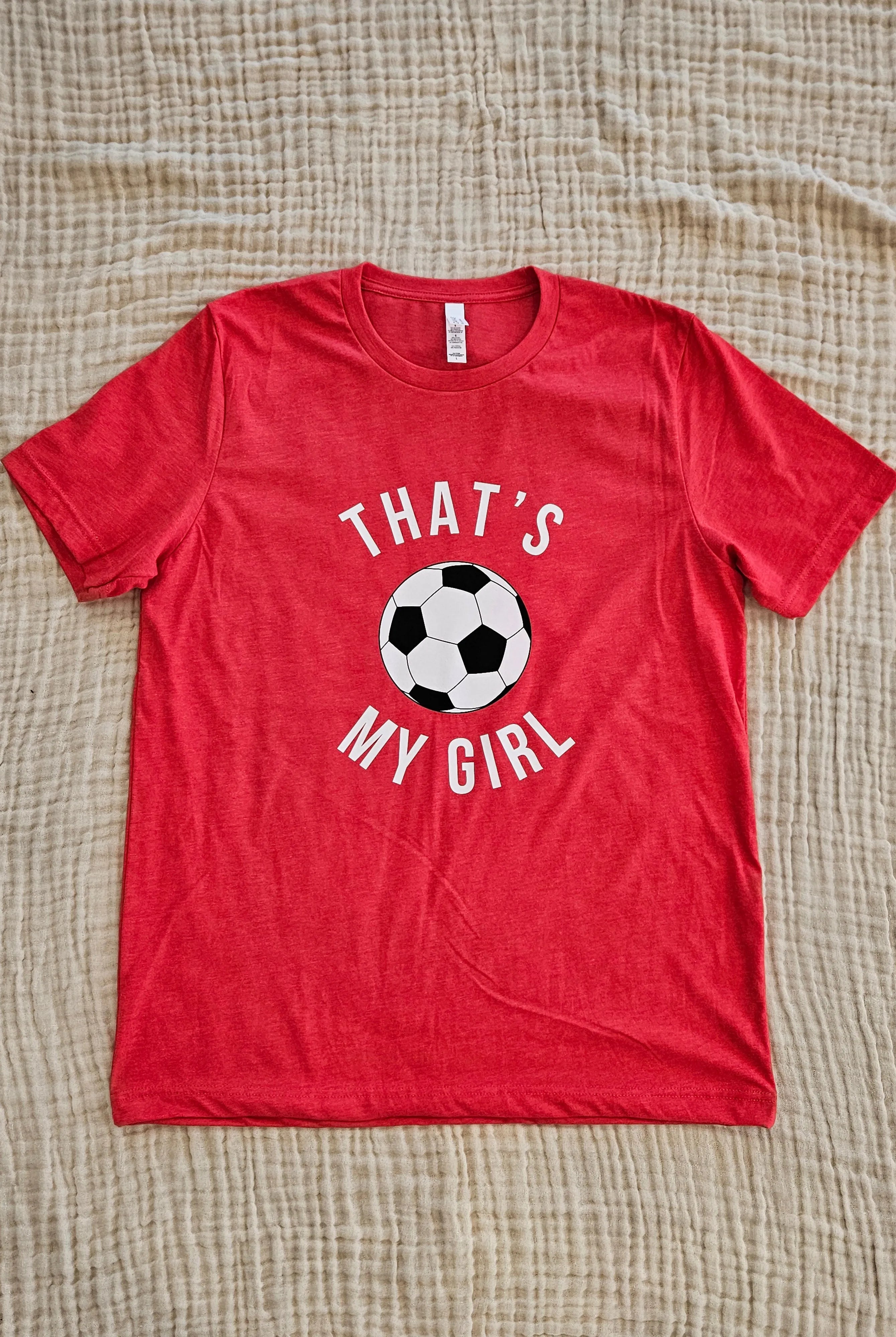 Shop That's My Girl Soccer Graphic Tee- at Ruby Joy Boutique, a Women's Clothing Store in Pickerington, Ohio