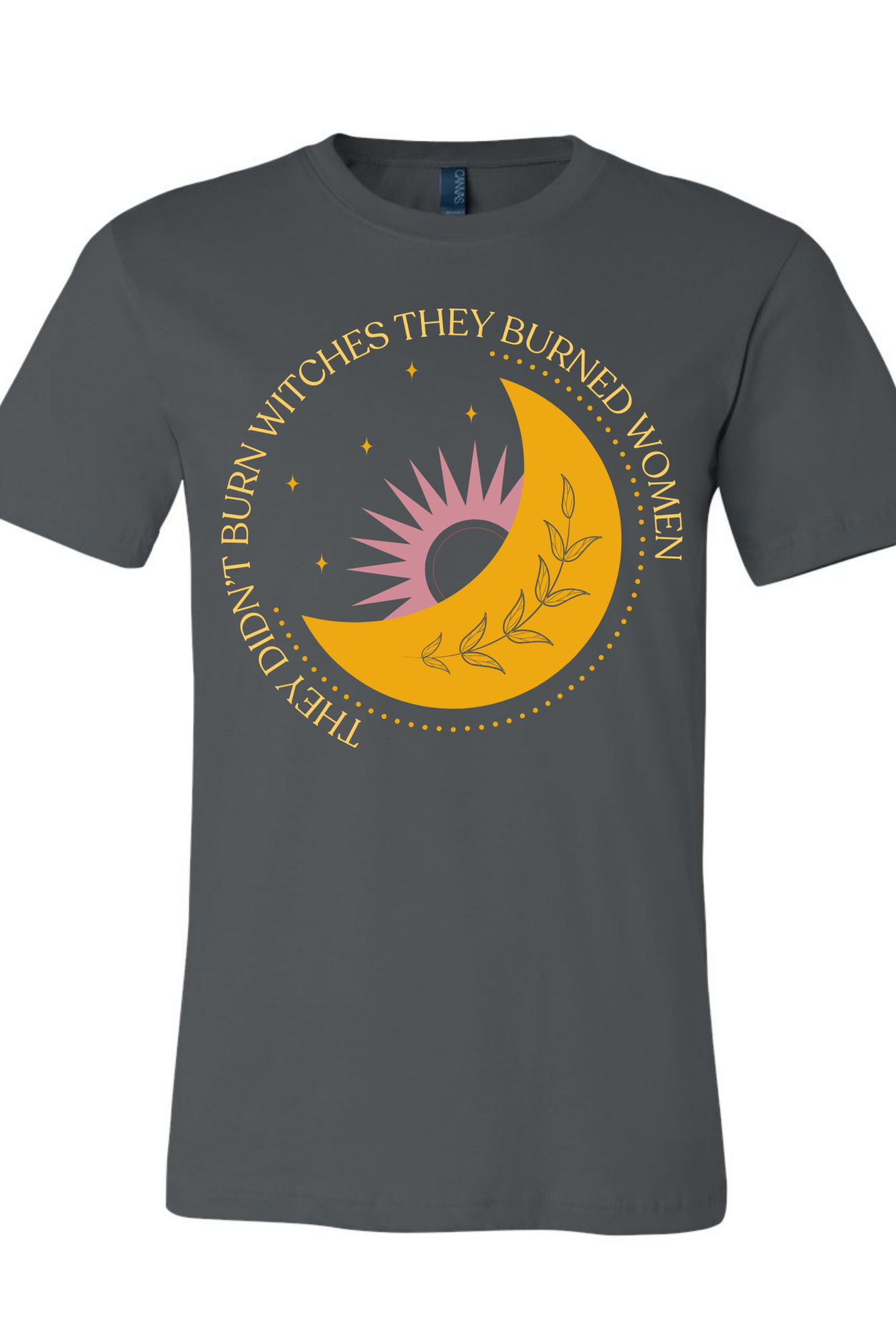 Shop They Didn't Burn Witches Custom Graphic - Moon-Small at Ruby Joy Boutique, a Women's Clothing Store in Pickerington, Ohio