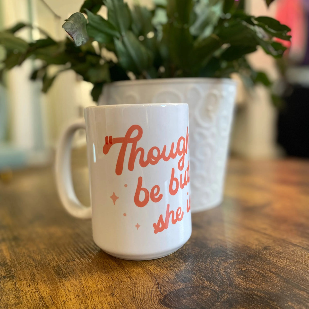 Shop Though She Be But Little | Ceramic Coffee Mug 15oz- at Ruby Joy Boutique, a Women's Clothing Store in Pickerington, Ohio