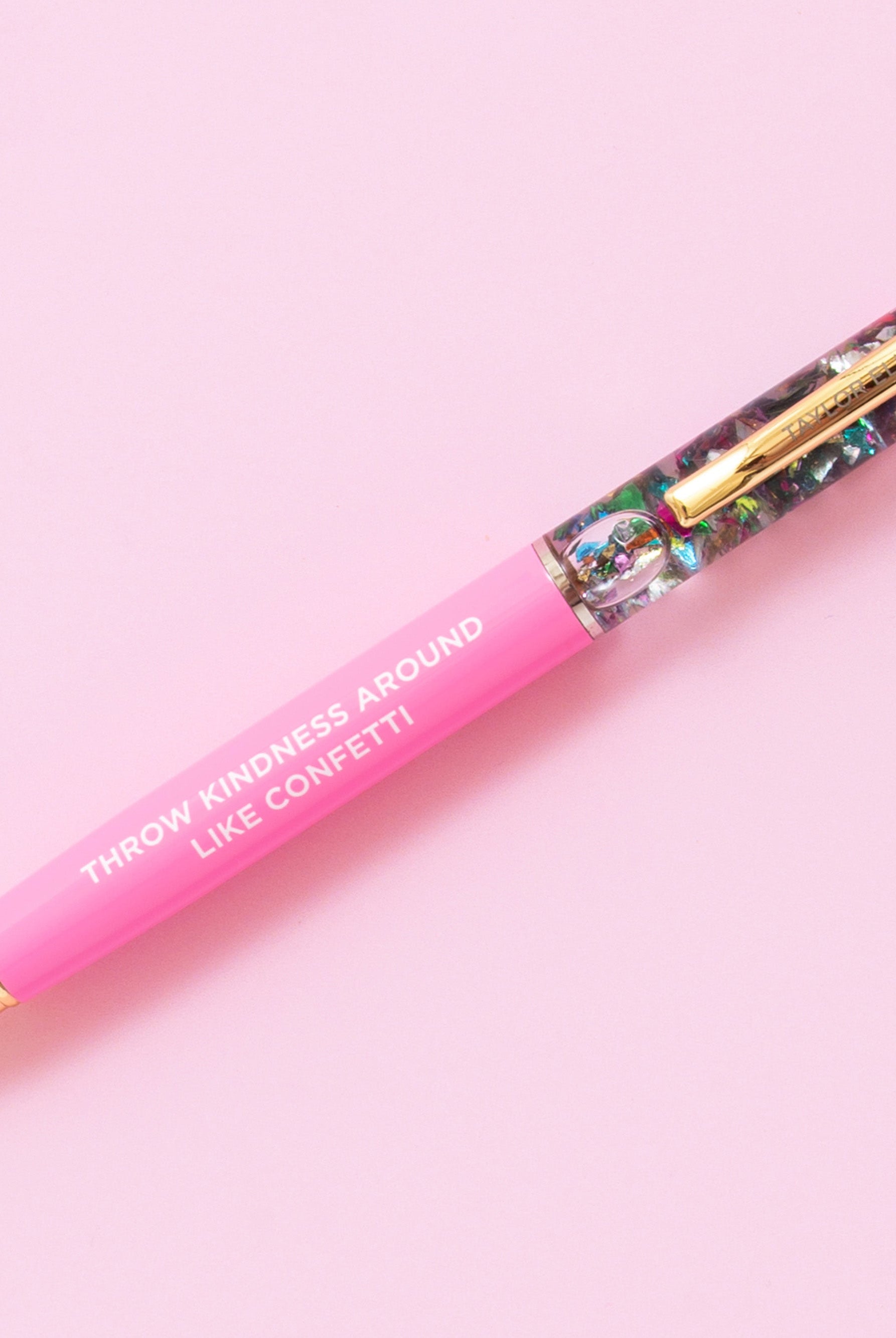 Shop "Throw Kindness Around Like Confetti" Confetti Pen-Pens at Ruby Joy Boutique, a Women's Clothing Store in Pickerington, Ohio