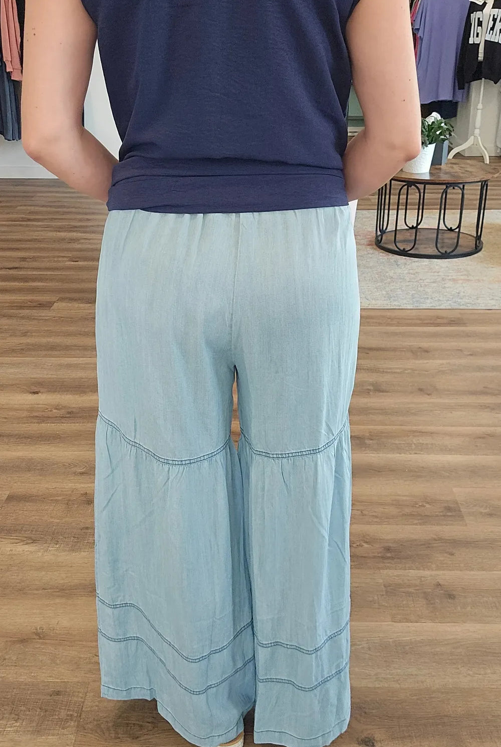 Shop Tiered Boho Wide Leg Pants with Pockets- at Ruby Joy Boutique, a Women's Clothing Store in Pickerington, Ohio