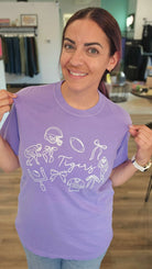 Shop Tigers Football Collage Graphic Tee- at Ruby Joy Boutique, a Women's Clothing Store in Pickerington, Ohio