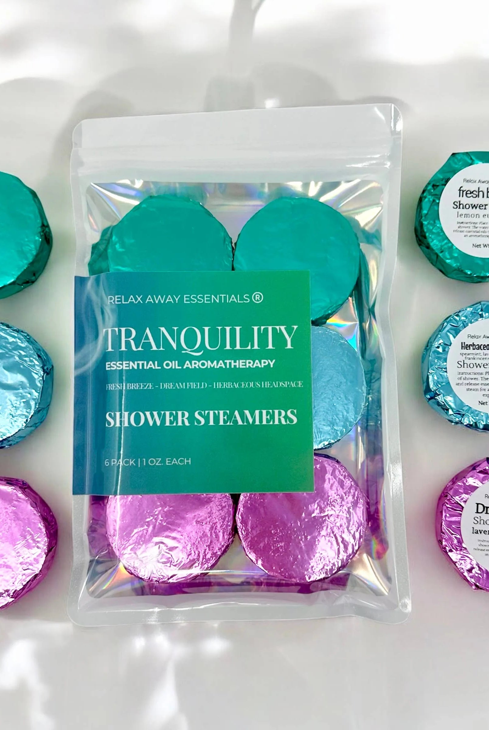 Shop Tranquility Shower Steamers 6 Pack - Made in USA- at Ruby Joy Boutique, a Women's Clothing Store in Pickerington, Ohio