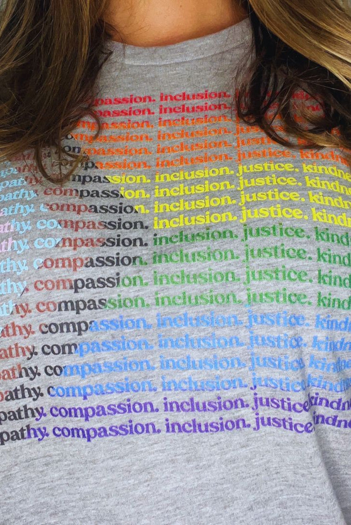 Shop 'Kindness Is' Progress Classic Tee- at Ruby Joy Boutique, a Women's Clothing Store in Pickerington, Ohio