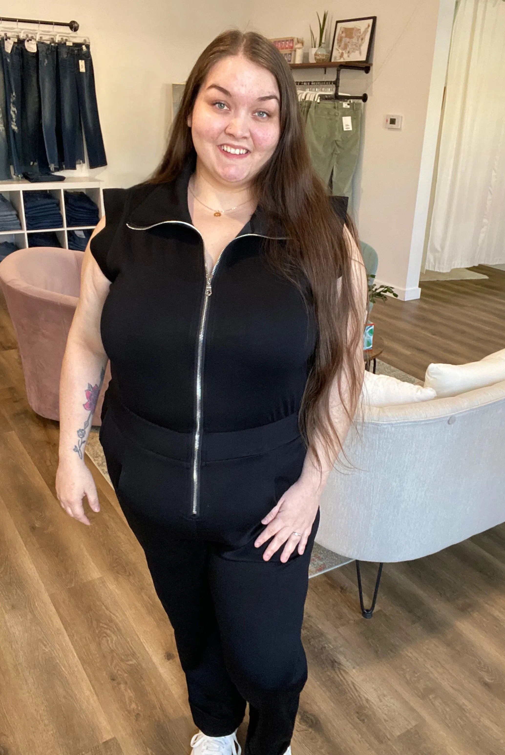 Shop Velocity Jumpsuit - Black- at Ruby Joy Boutique, a Women's Clothing Store in Pickerington, Ohio