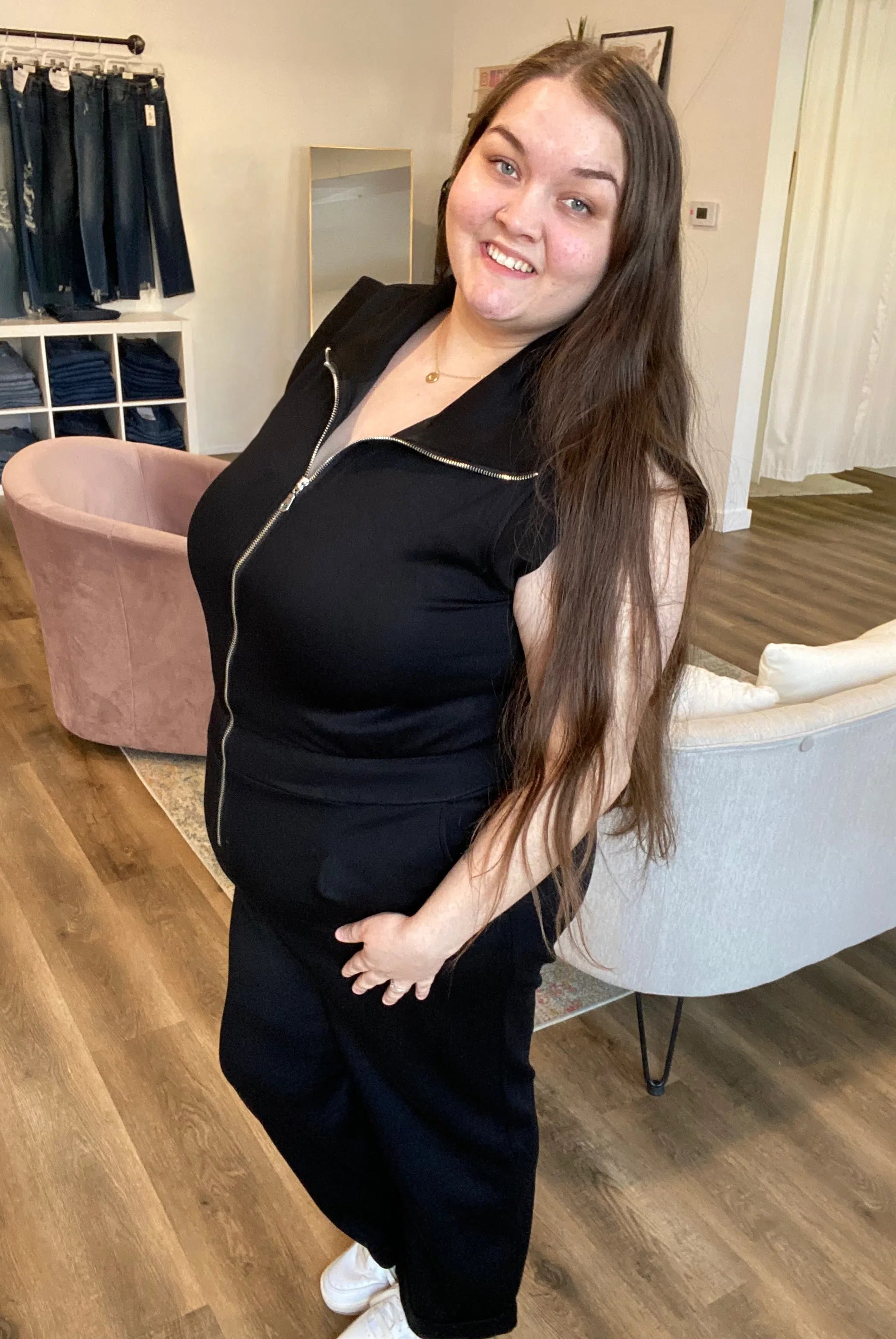 Shop Velocity Jumpsuit - Black- at Ruby Joy Boutique, a Women's Clothing Store in Pickerington, Ohio