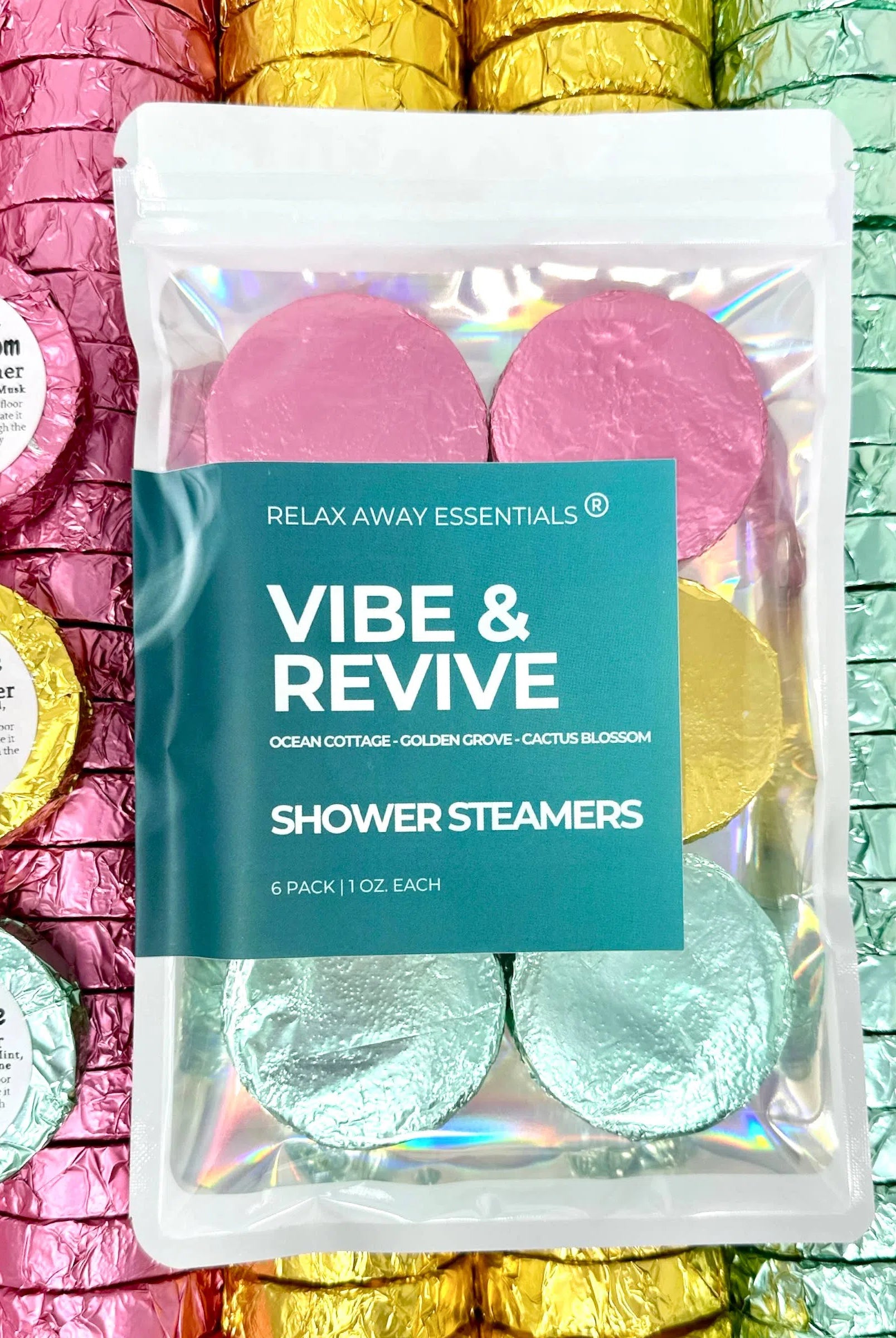 Shop Vibe and Revive Shower Steamers 6 Pack - Made in USA- at Ruby Joy Boutique, a Women's Clothing Store in Pickerington, Ohio
