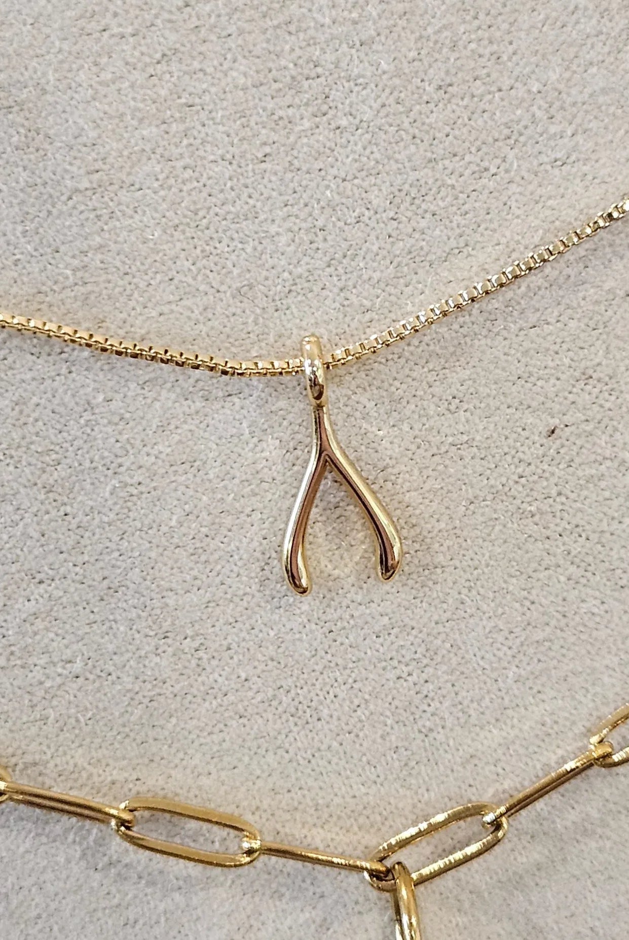 Shop Wishbone Charm- at Ruby Joy Boutique, a Women's Clothing Store in Pickerington, Ohio
