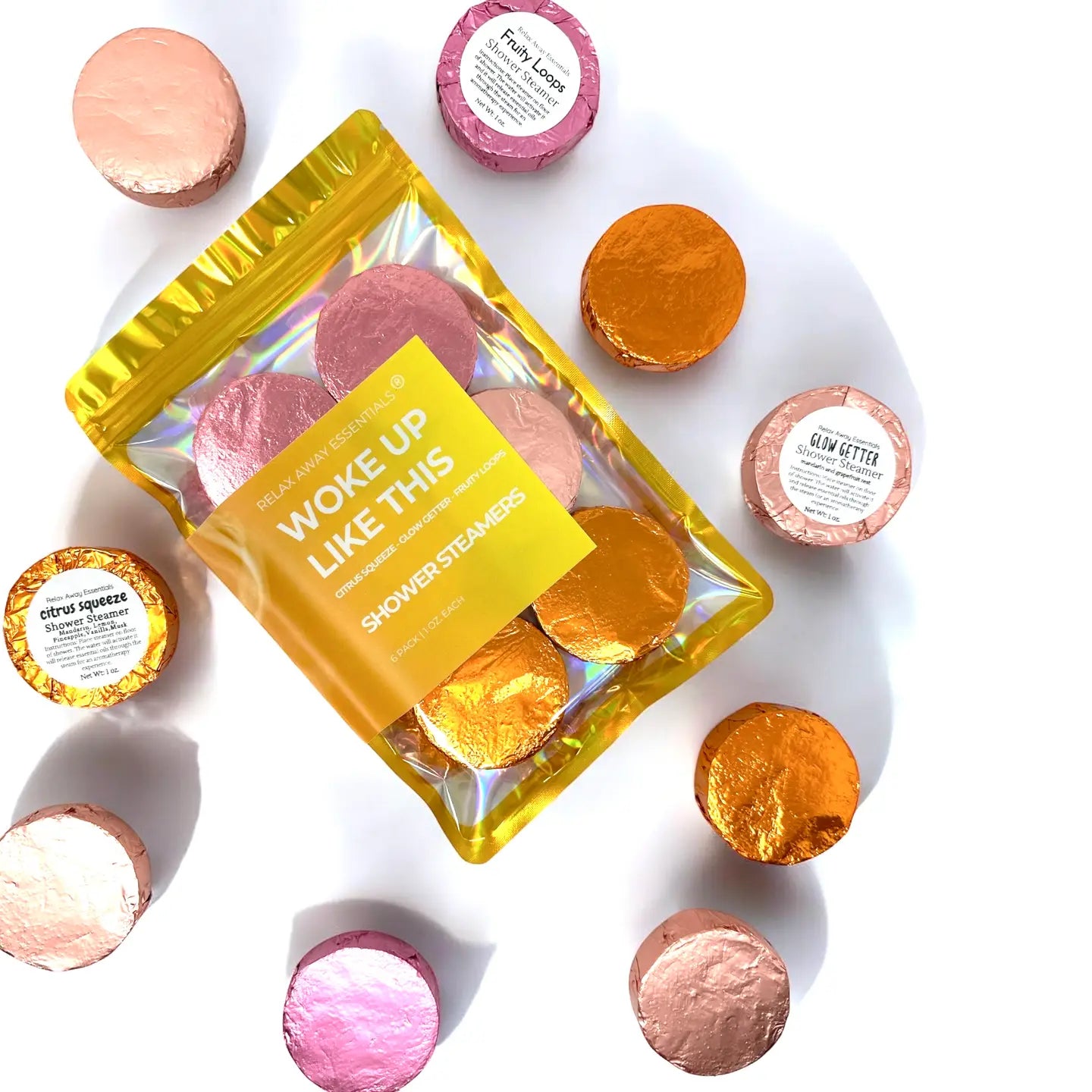 Shop Woke Up Like This Shower Steamers 6 Pack - Made in USA- at Ruby Joy Boutique, a Women's Clothing Store in Pickerington, Ohio