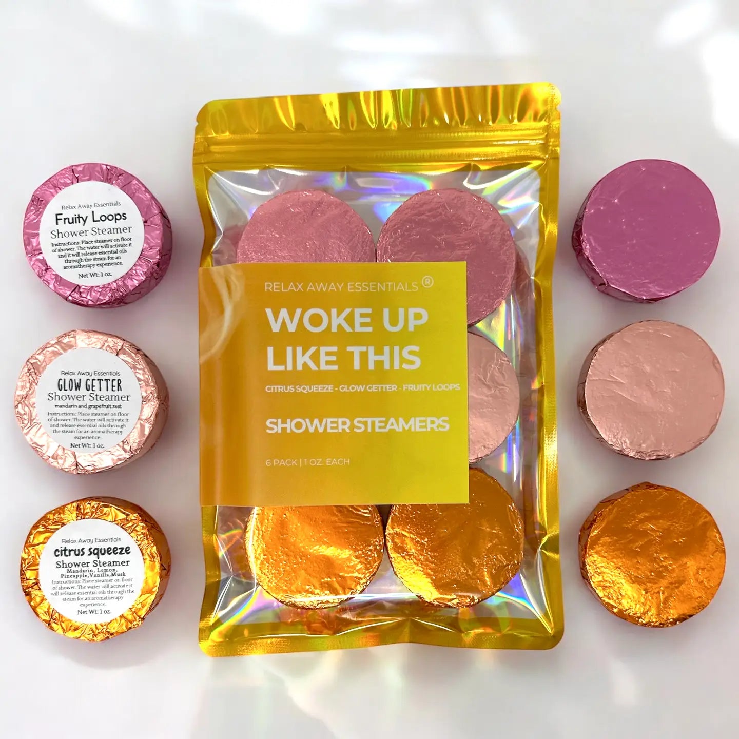 Shop Woke Up Like This Shower Steamers 6 Pack - Made in USA- at Ruby Joy Boutique, a Women's Clothing Store in Pickerington, Ohio