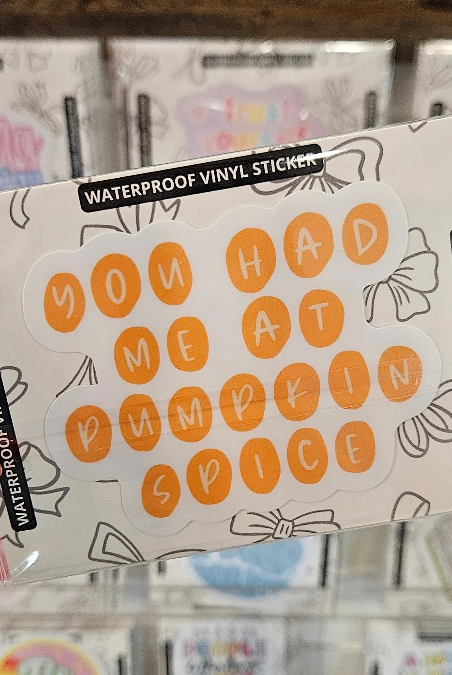 Shop You Had Me At Pumpkin Spice | Waterproof Vinyl Sticker- at Ruby Joy Boutique, a Women's Clothing Store in Pickerington, Ohio