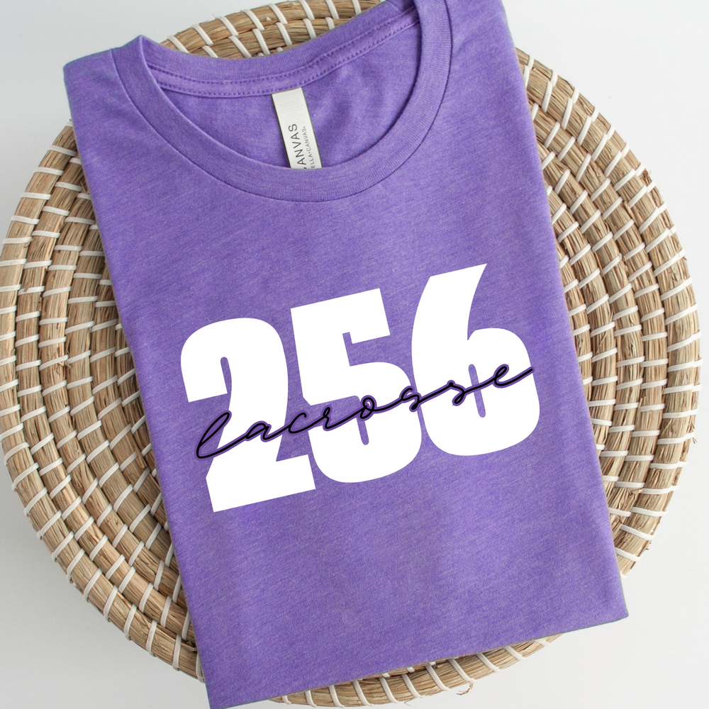Shop 256 Lacrosse Script Graphic Tee-Small at Ruby Joy Boutique, a Women's Clothing Store in Pickerington, Ohio