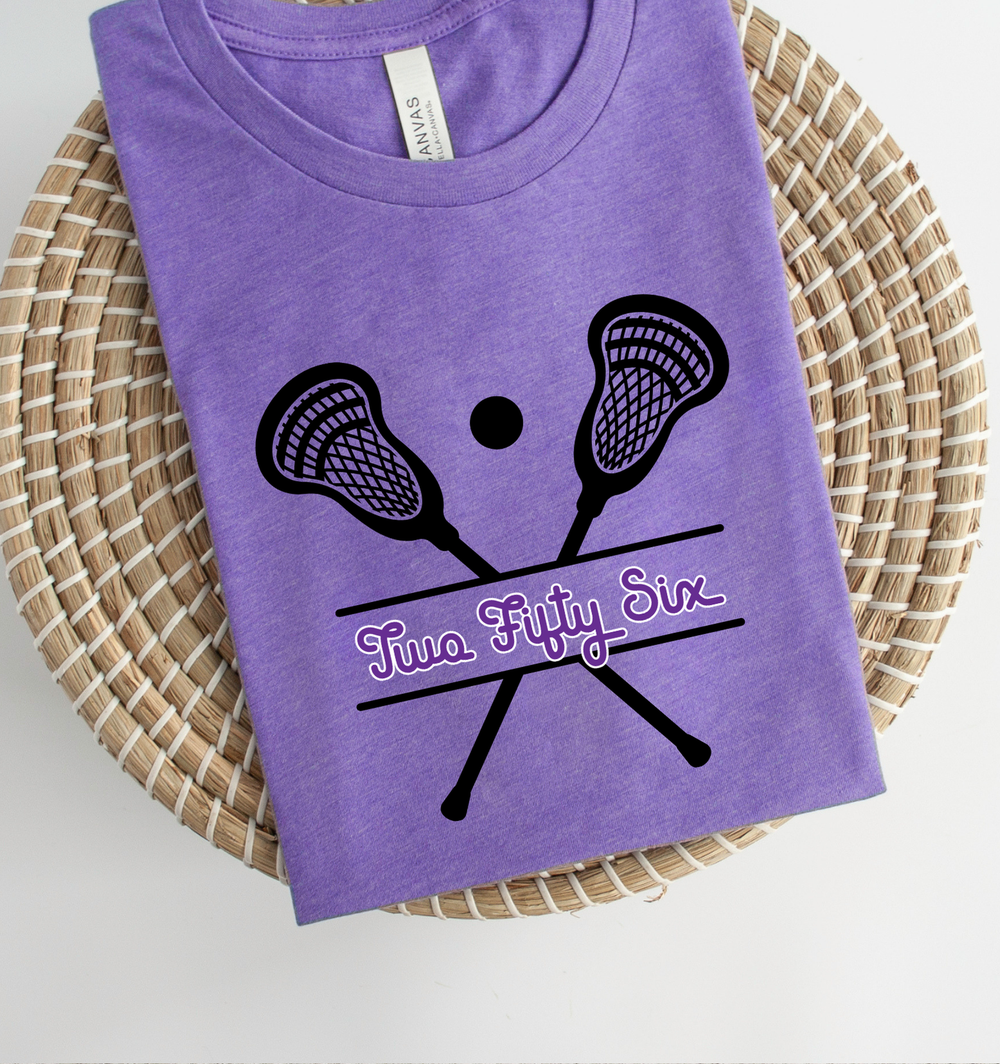 Shop 256 Lacrosse Sticks Graphic Tee-Small at Ruby Joy Boutique, a Women's Clothing Store in Pickerington, Ohio