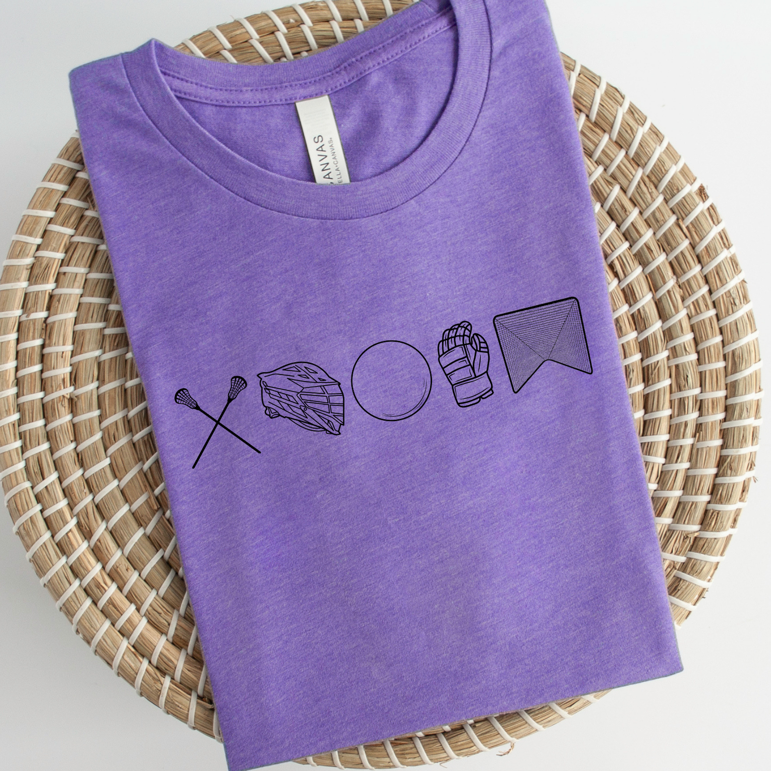 Shop 256 Lacrosse Icons Graphic Tee-Small at Ruby Joy Boutique, a Women's Clothing Store in Pickerington, Ohio