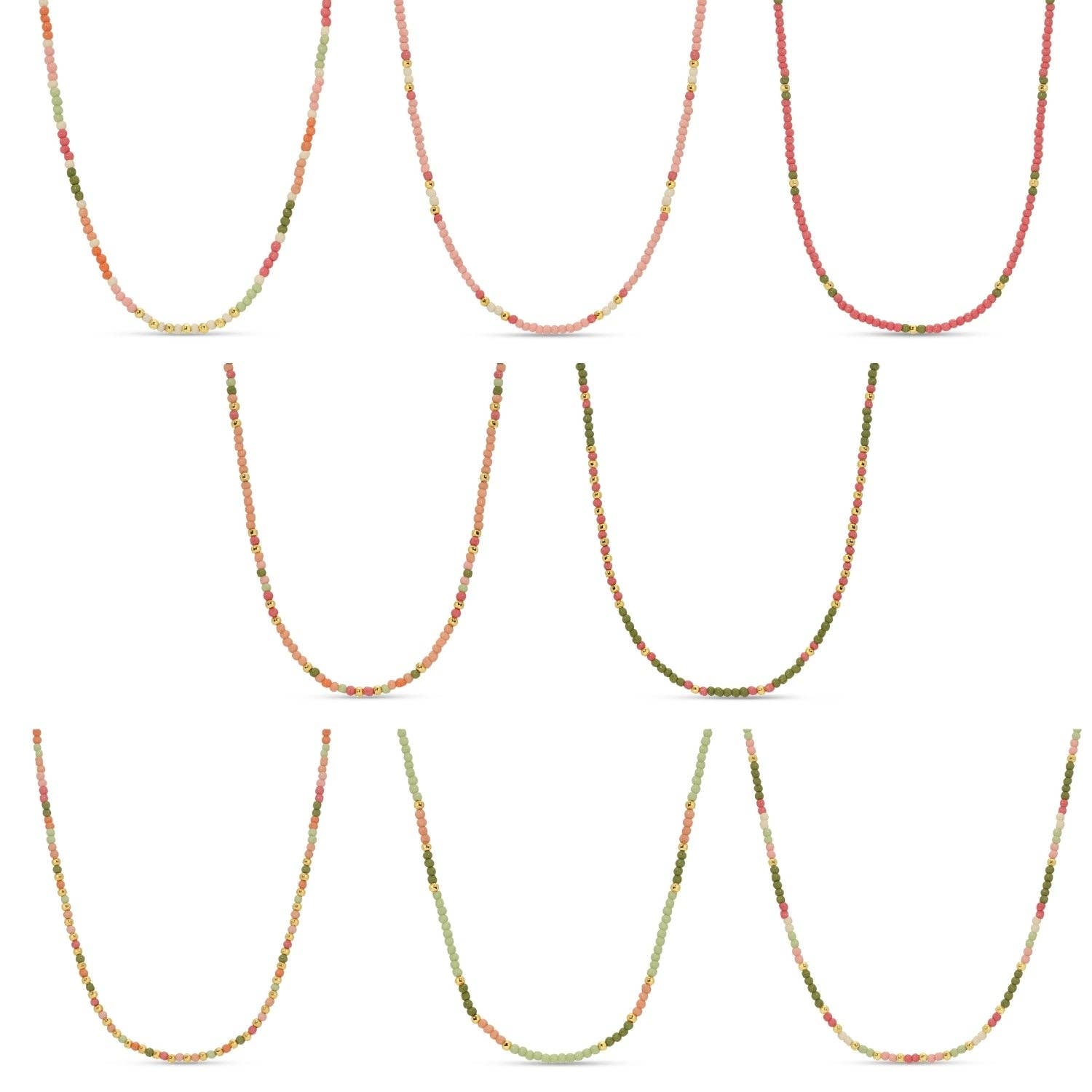 Shop Delicate Seed Bead Necklaces | Tropical Sunset- at Ruby Joy Boutique, a Women's Clothing Store in Pickerington, Ohio