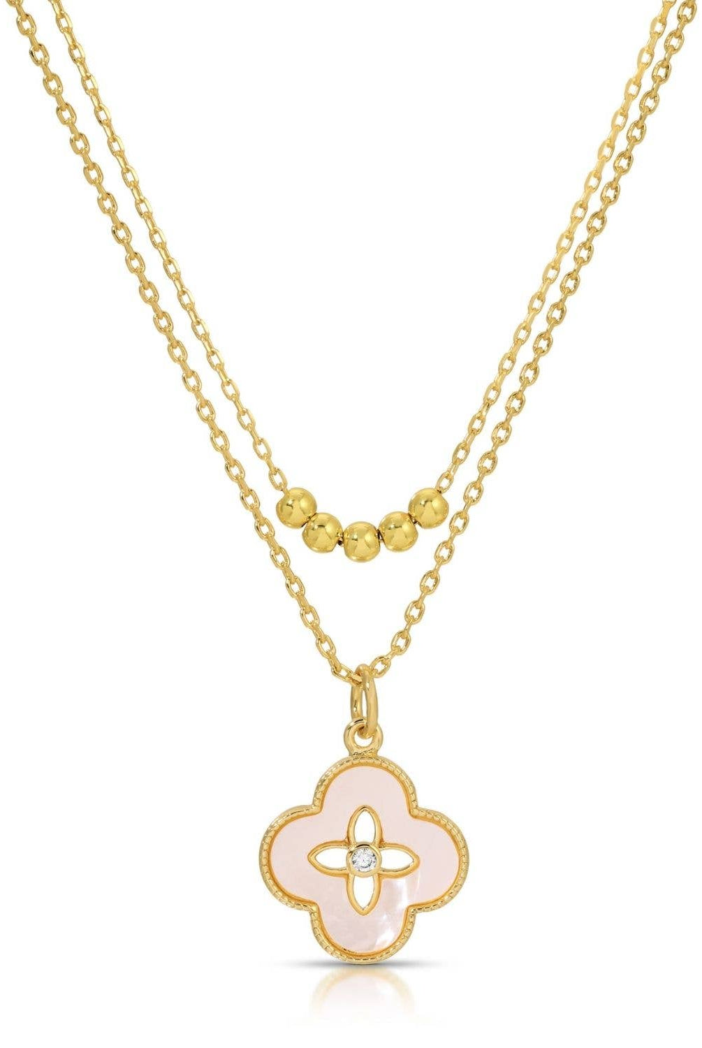 Shop Layered Quatrefoil Necklace- at Ruby Joy Boutique, a Women's Clothing Store in Pickerington, Ohio