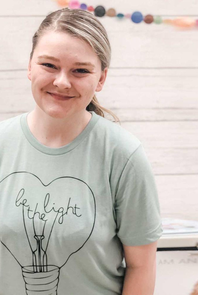 Shop Be The Light Classic Tee | Kind Cotton- at Ruby Joy Boutique, a Women's Clothing Store in Pickerington, Ohio