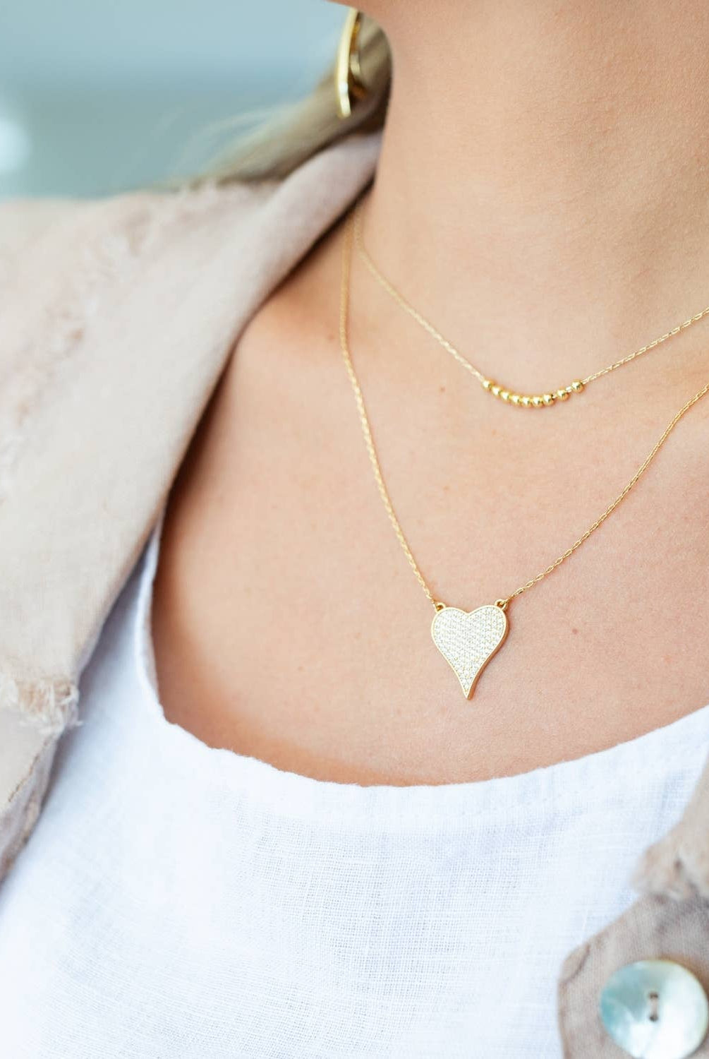 Shop Simple Bead Necklace- at Ruby Joy Boutique, a Women's Clothing Store in Pickerington, Ohio